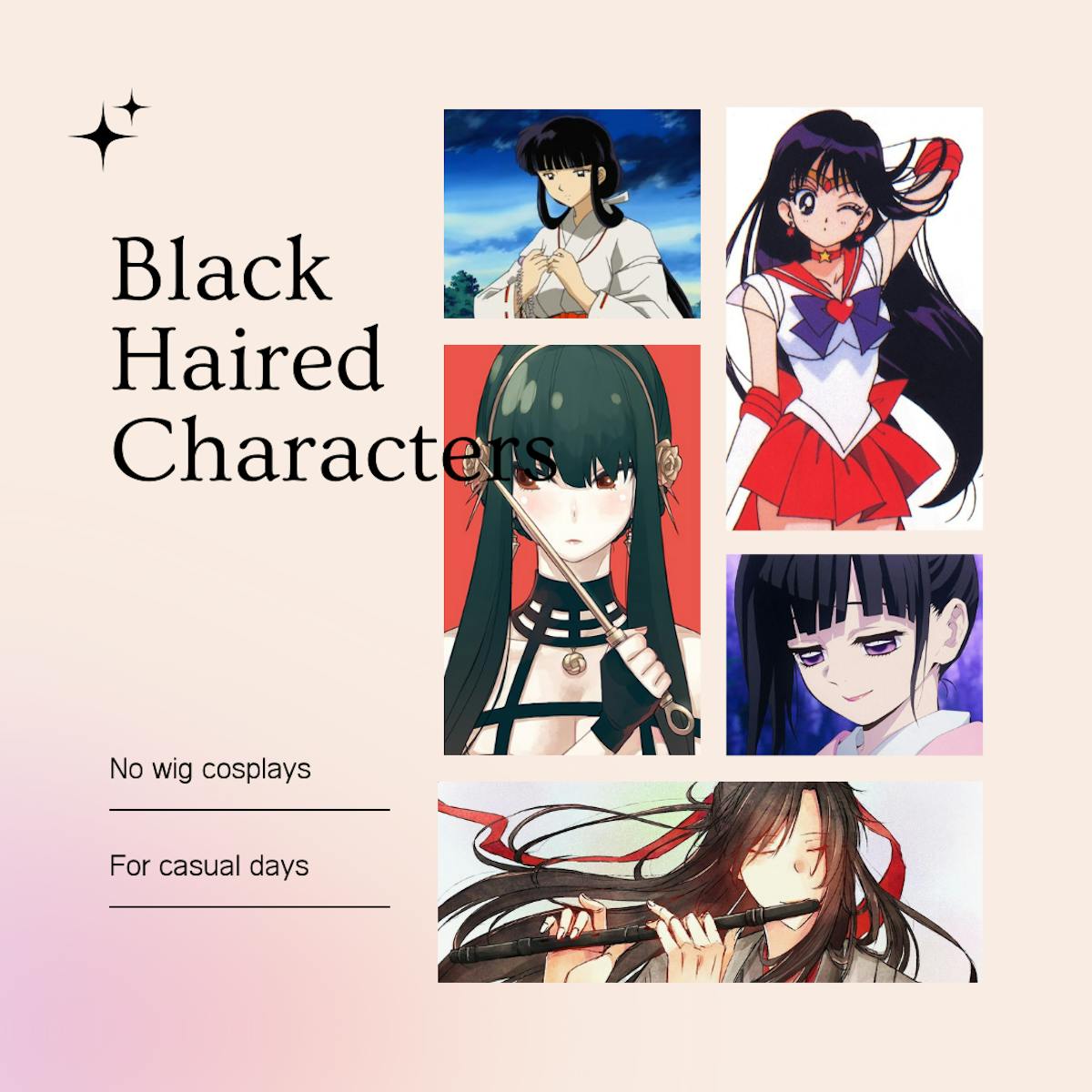 Cosplay Characters with Black Hair