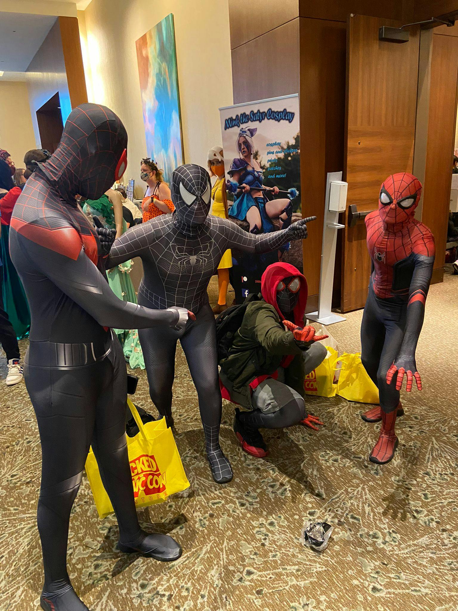 Spiderman cosplays at Wicked Comic Con Boston