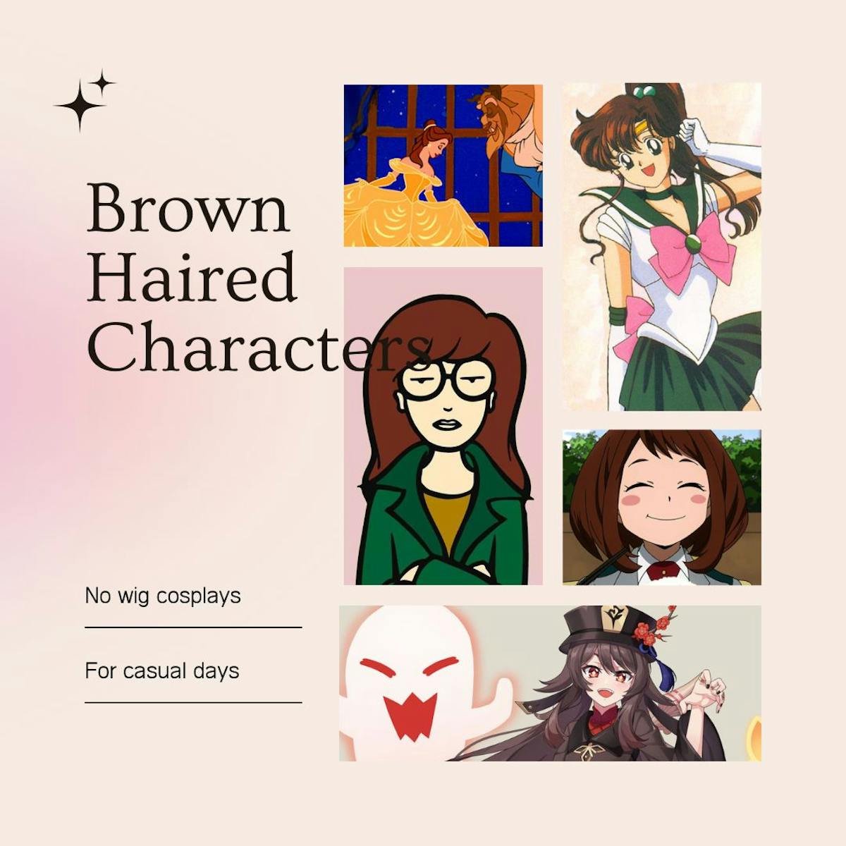 Brown haired characters for easy cosplays