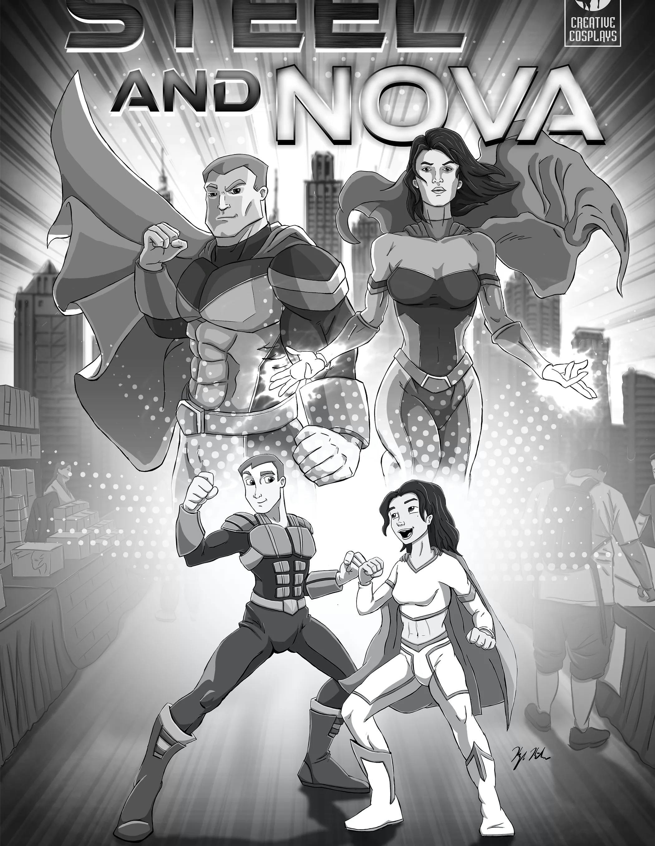 Steel and Nova comic by Creative Cosplays Magazine