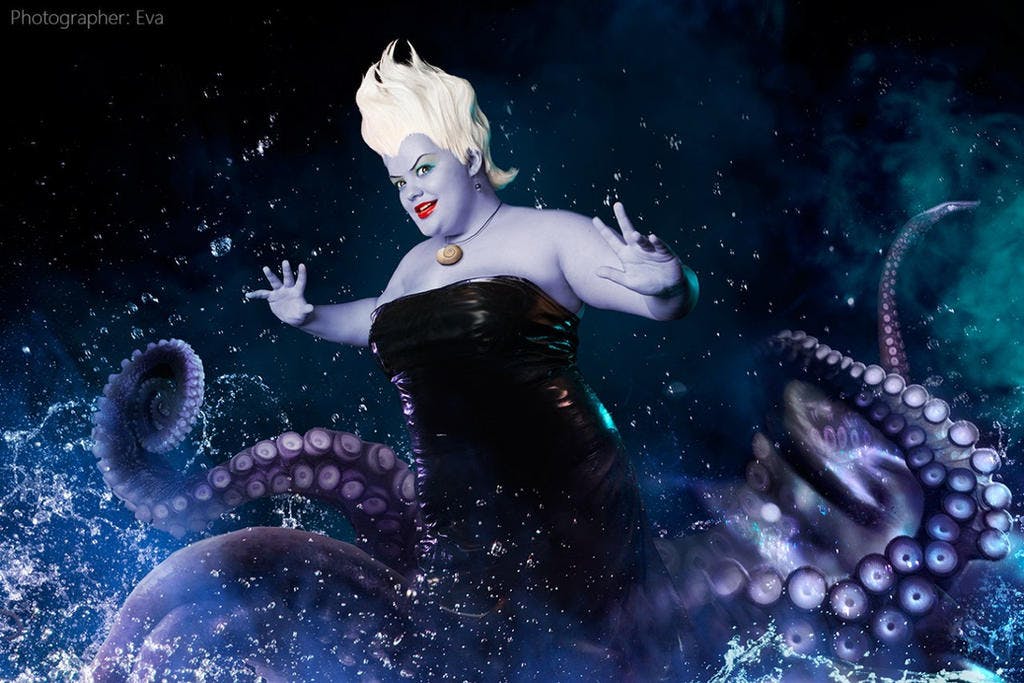 ursula sea witch costume for cosplay photoshoot pose