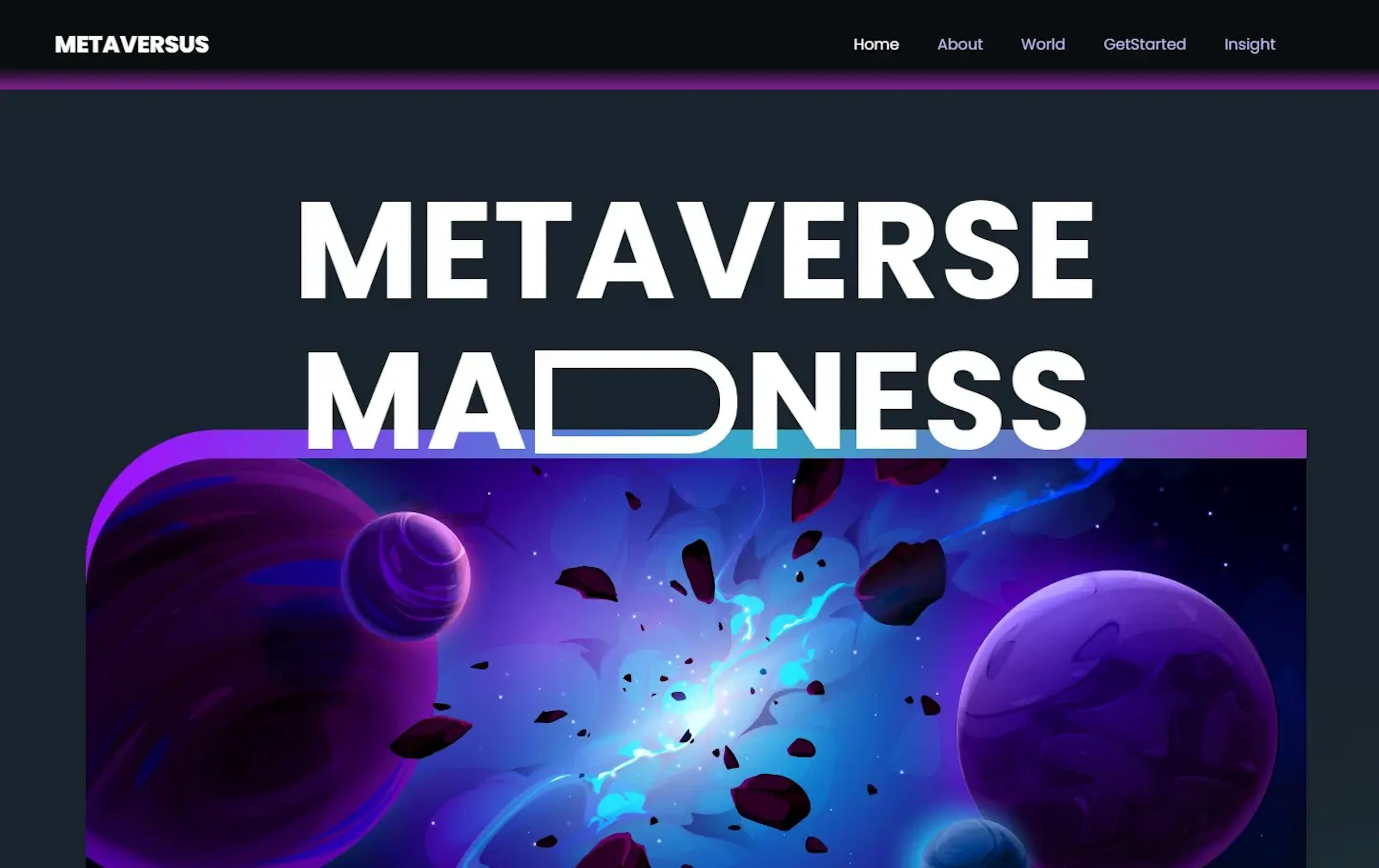 Metaversus | Costa Wave webdesign project