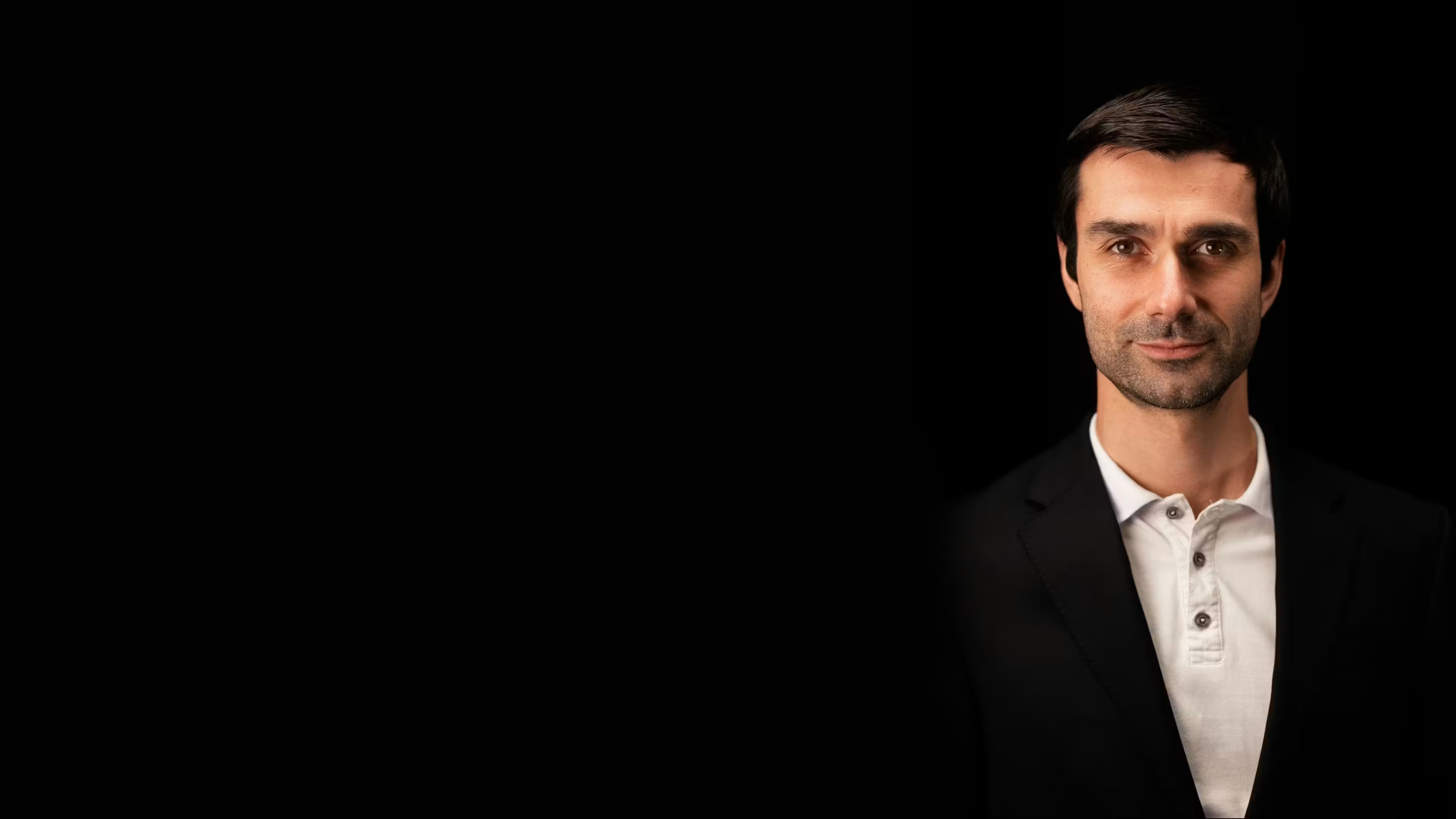 Professor Sebastian Cotofana on a black background