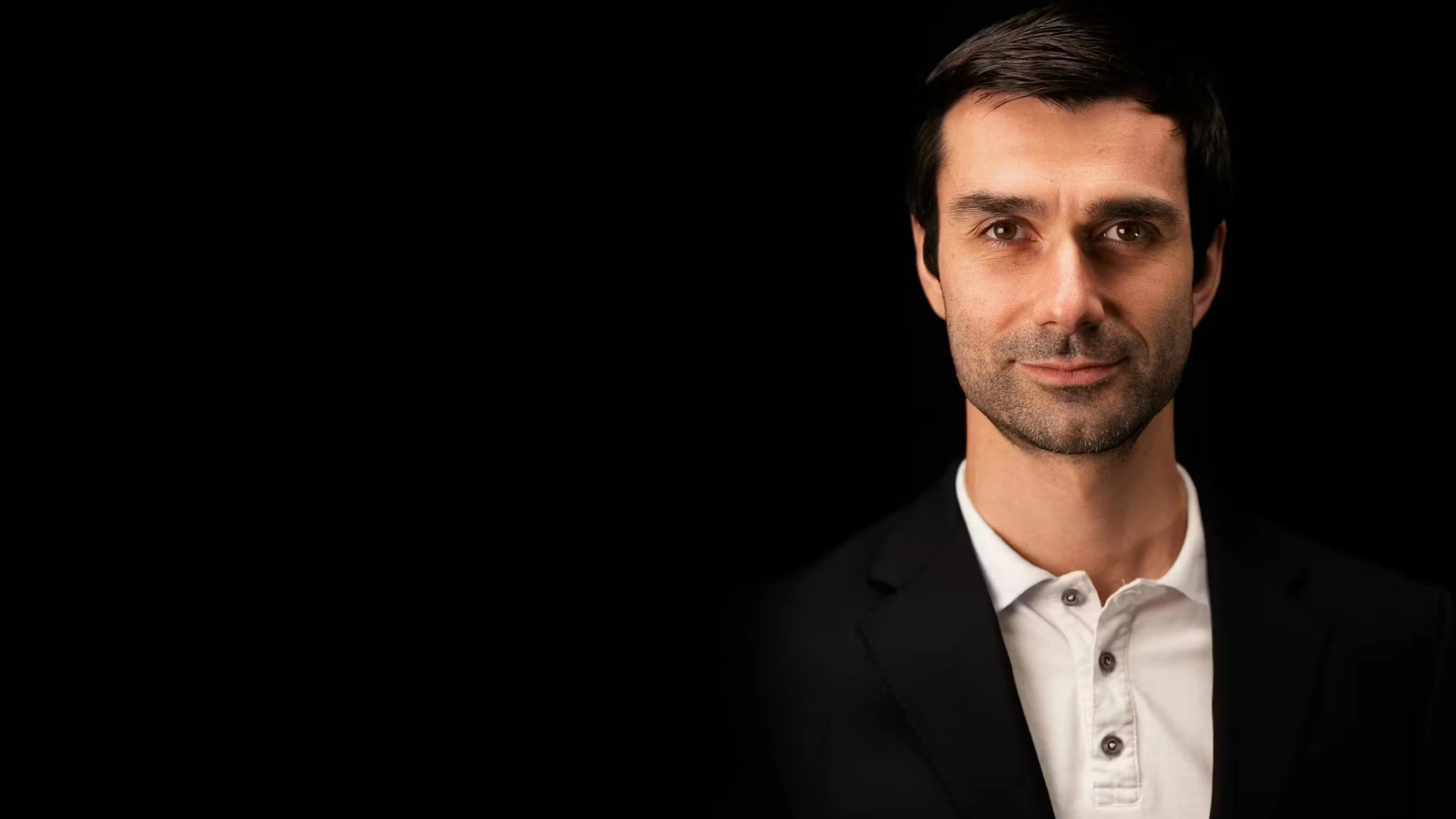 Professor Sebastian Cotofana on a black background