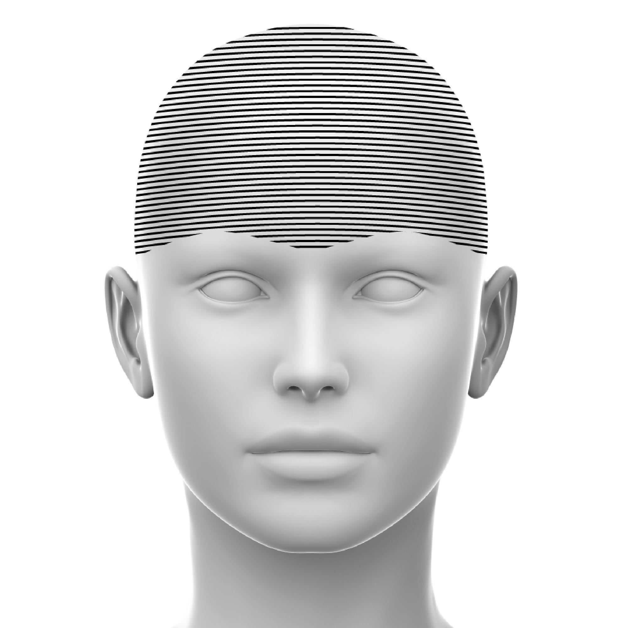 Diagrammatic upper face region image