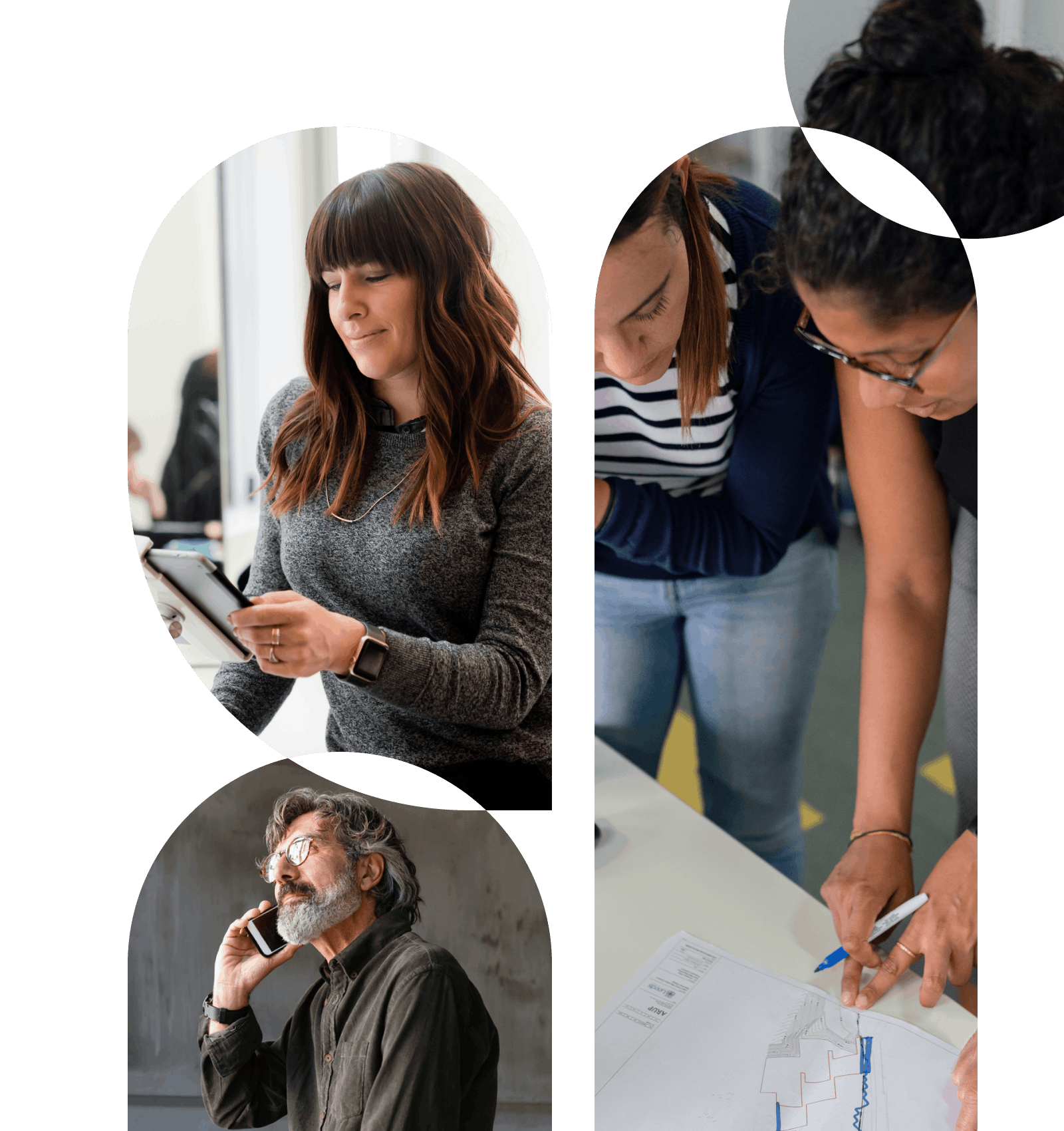 Small business owners at their office working. 