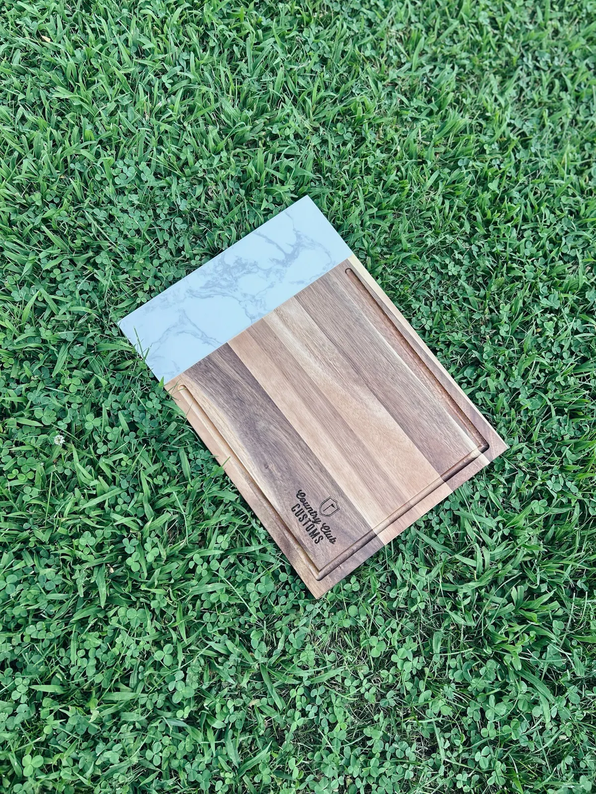 Marble & Acacia Wood Cutting Board, image 2