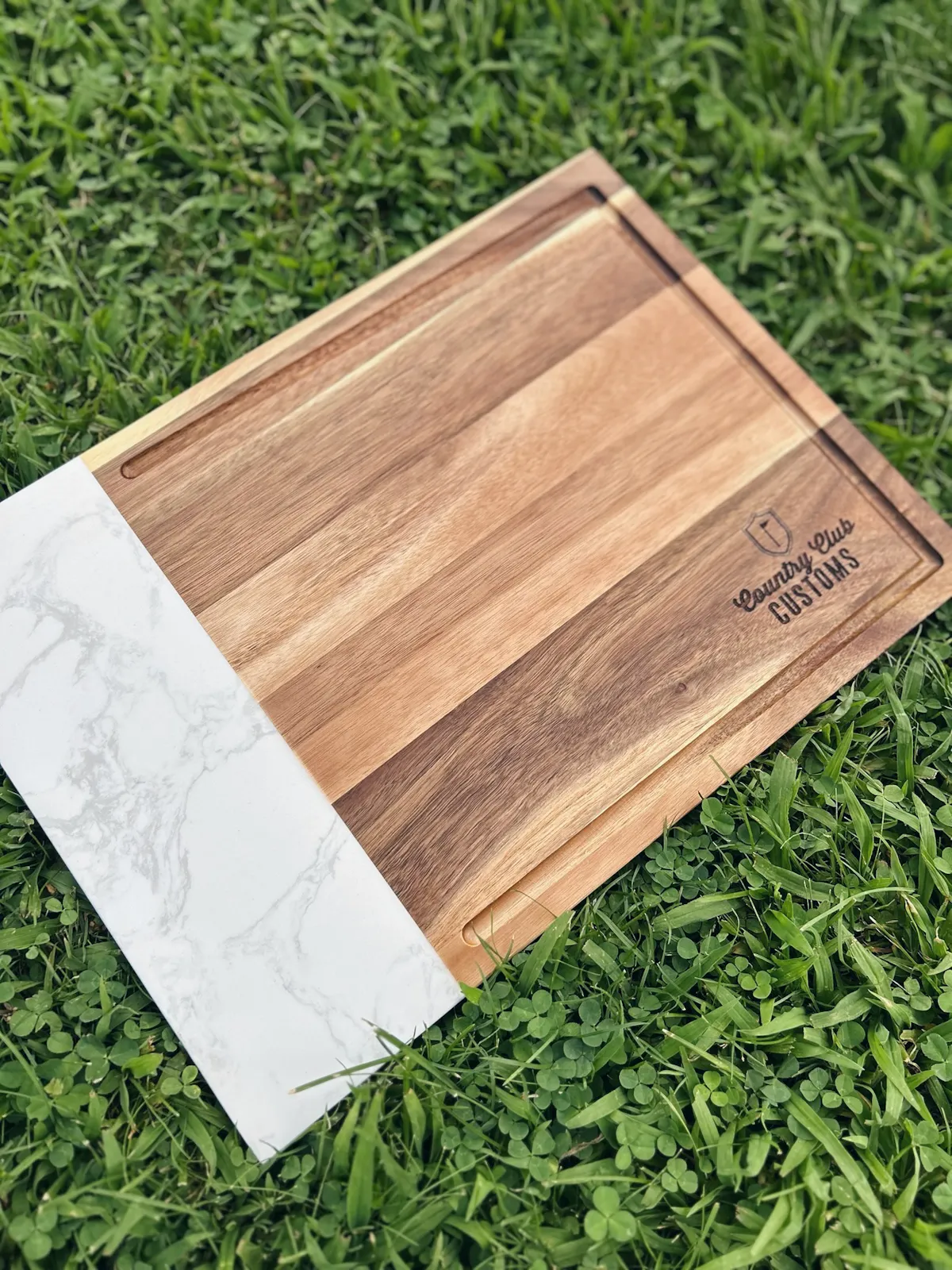 Marble & Acacia Wood Cutting Board, image 3