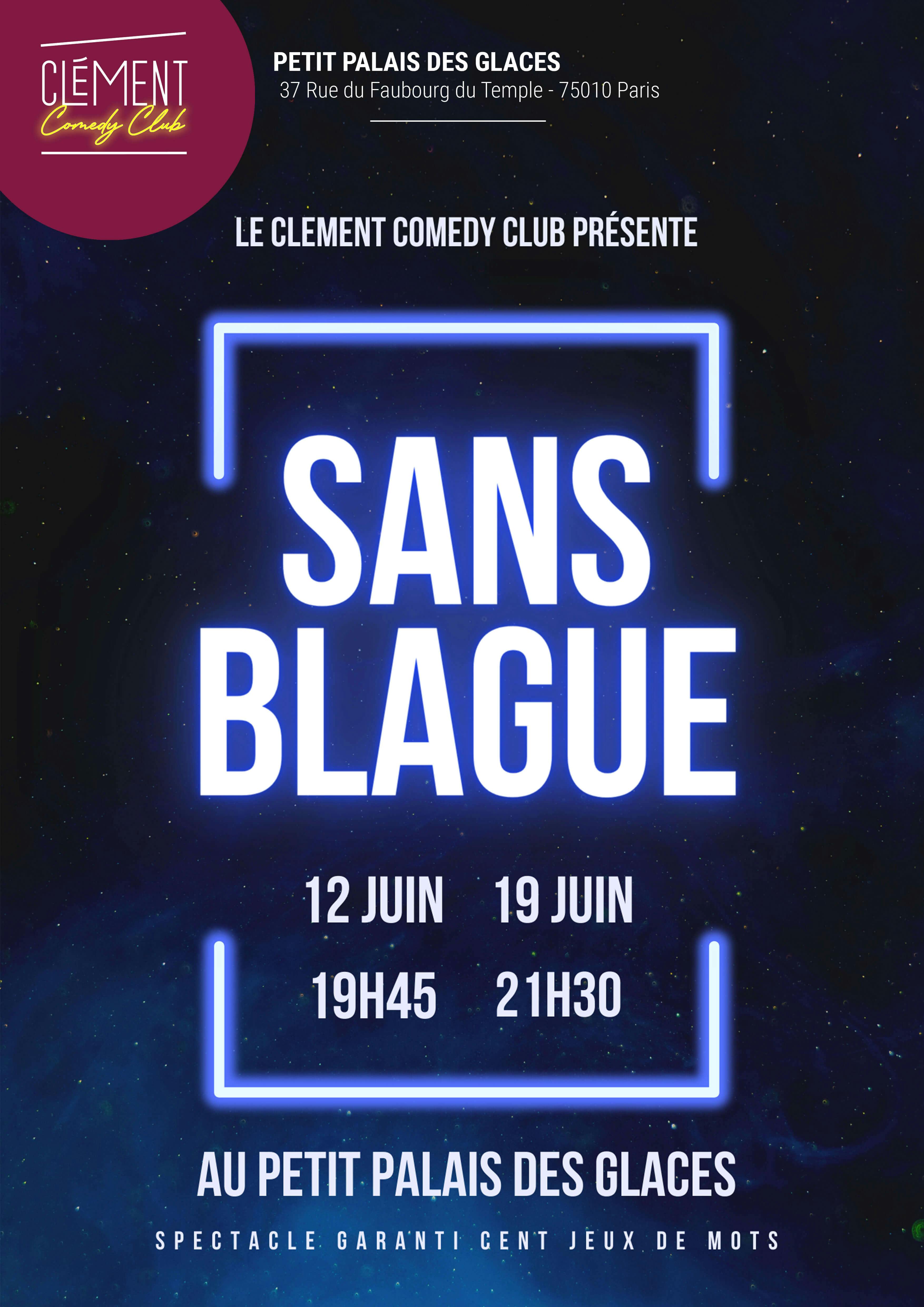 cours stand-up clément comedy club affiche sans blague mise en scène Sandra Colombo