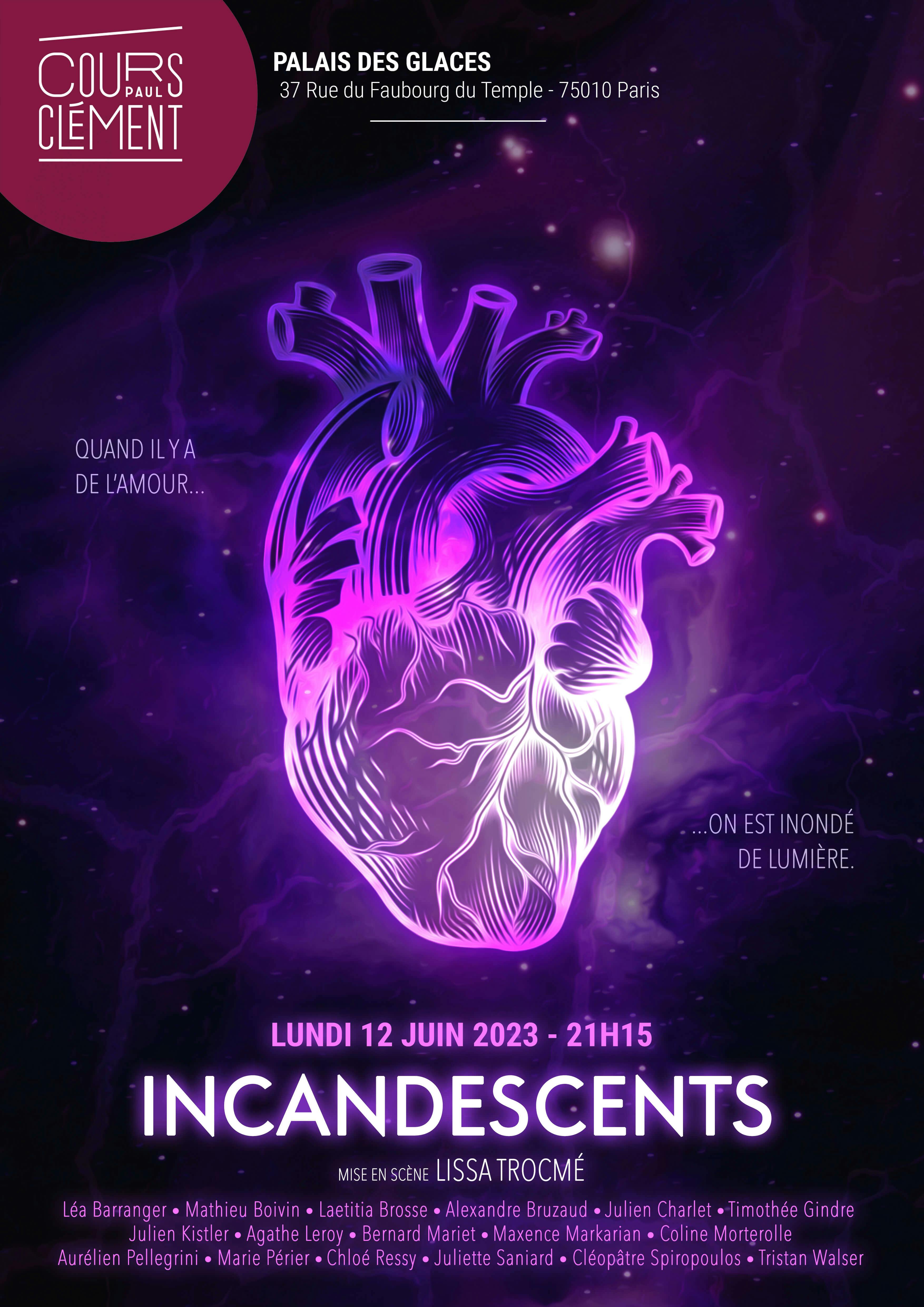 affiche incandescents cours clement