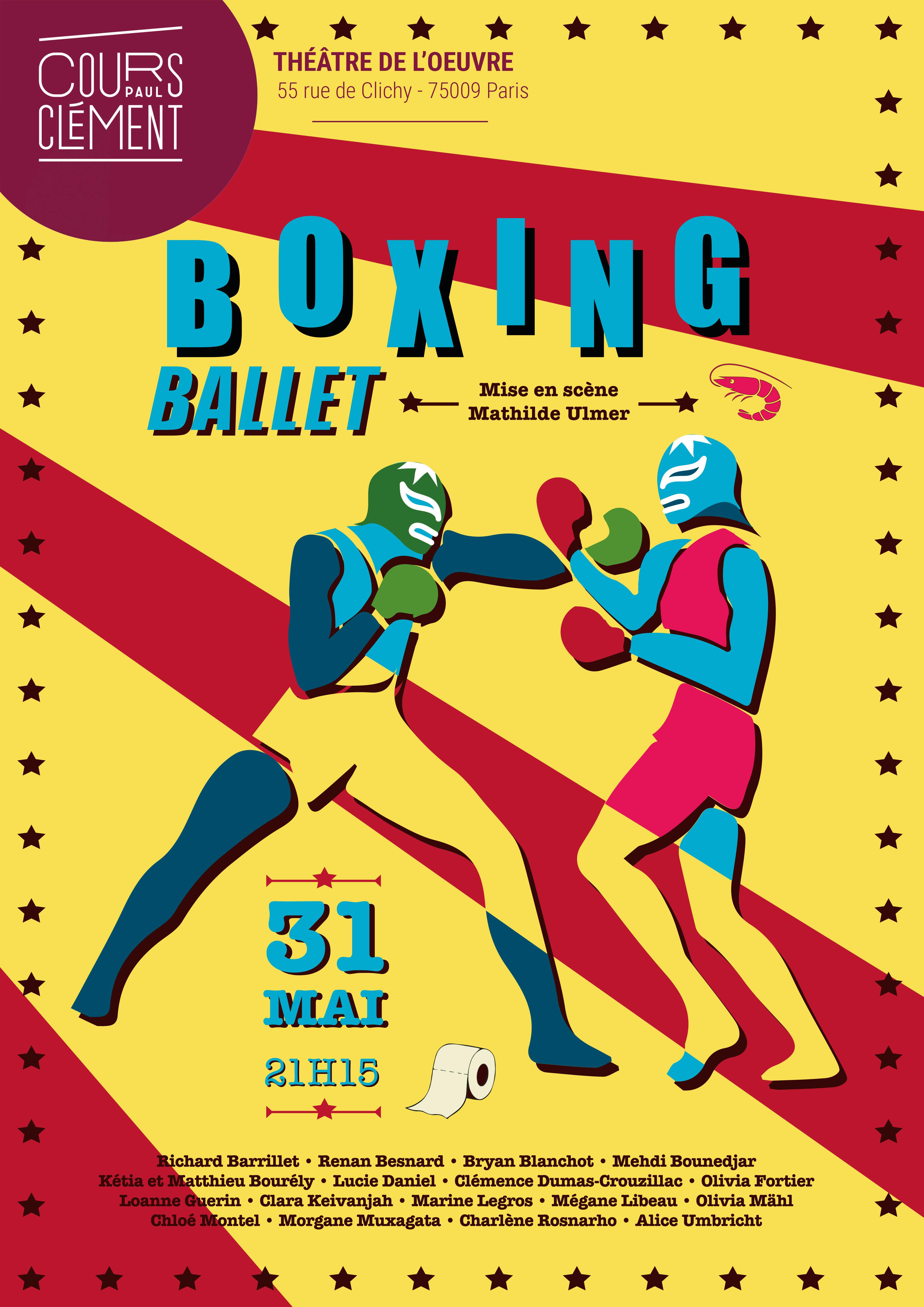affiche spectacle boxing ballet cours clément