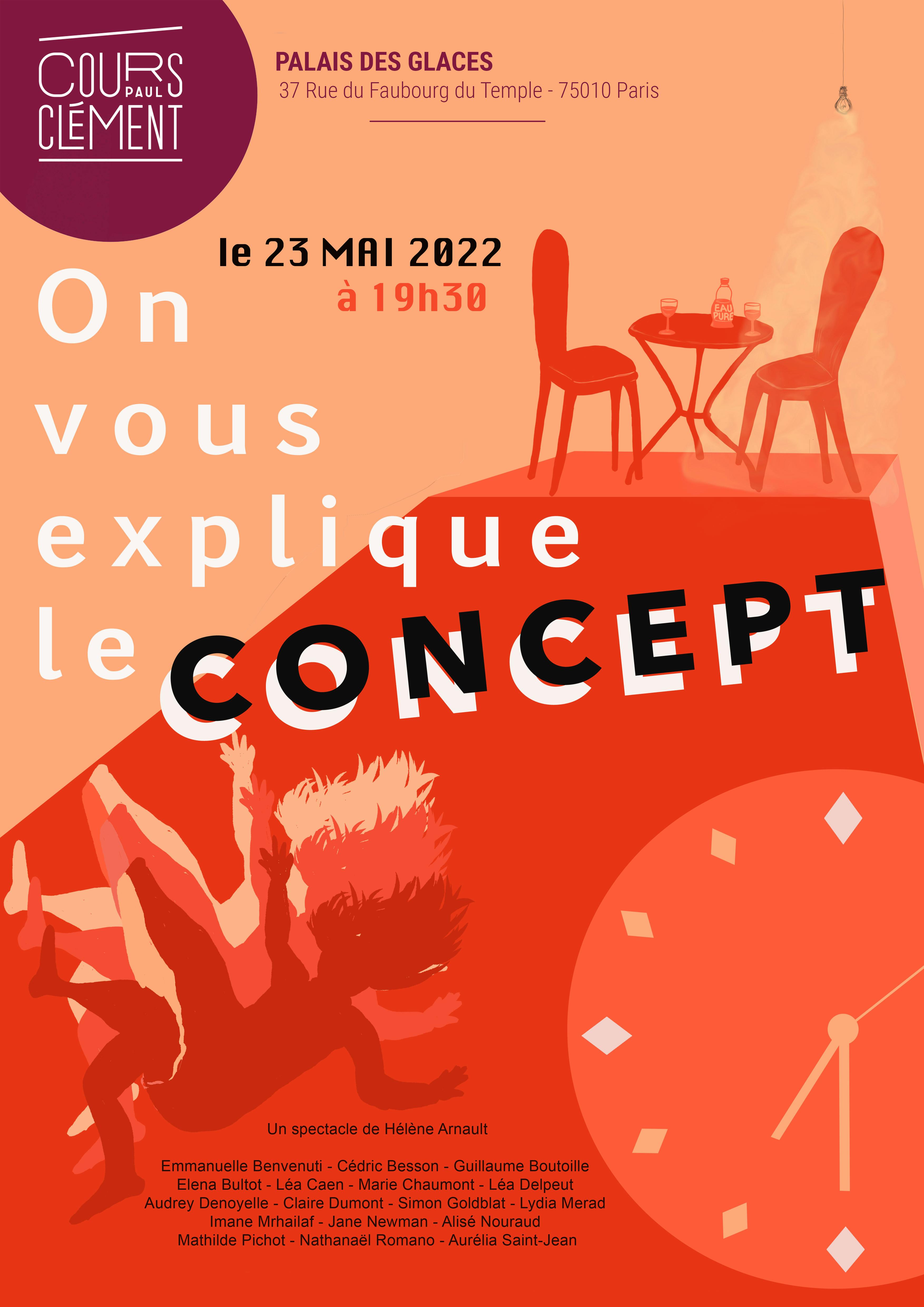 affiche spectacle on vous explique le concept cours clément