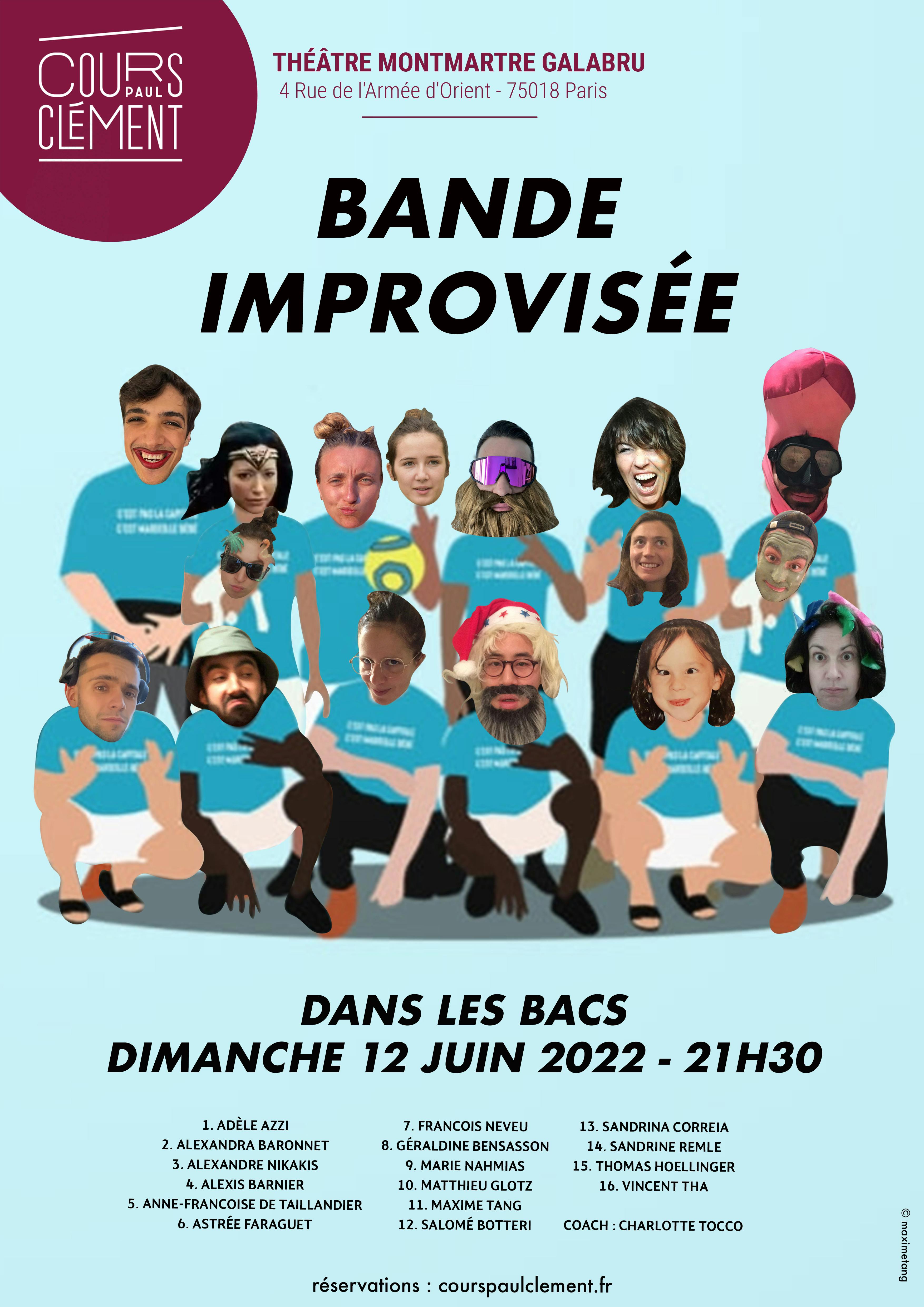 affiche spectacle Bande Improvisée cours clément