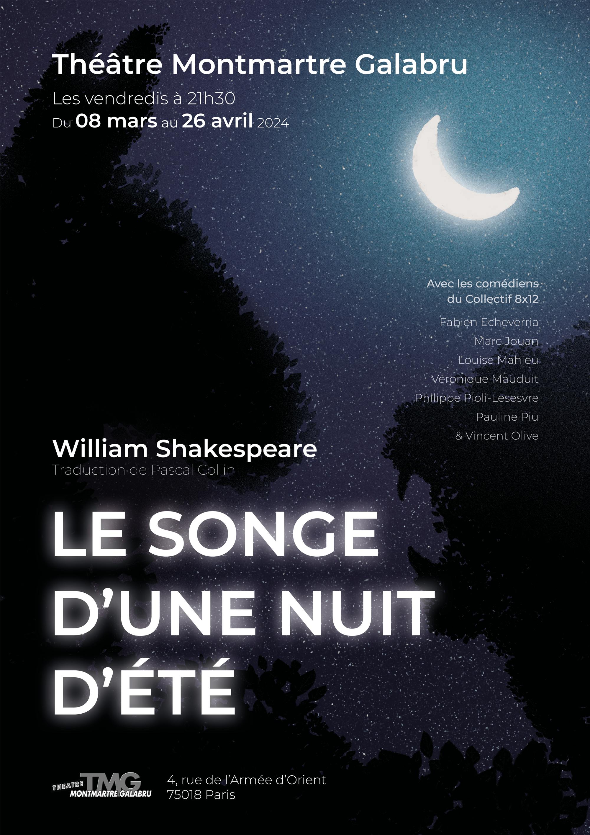affiche le sonde d'une nuit d'été de william shakespeare