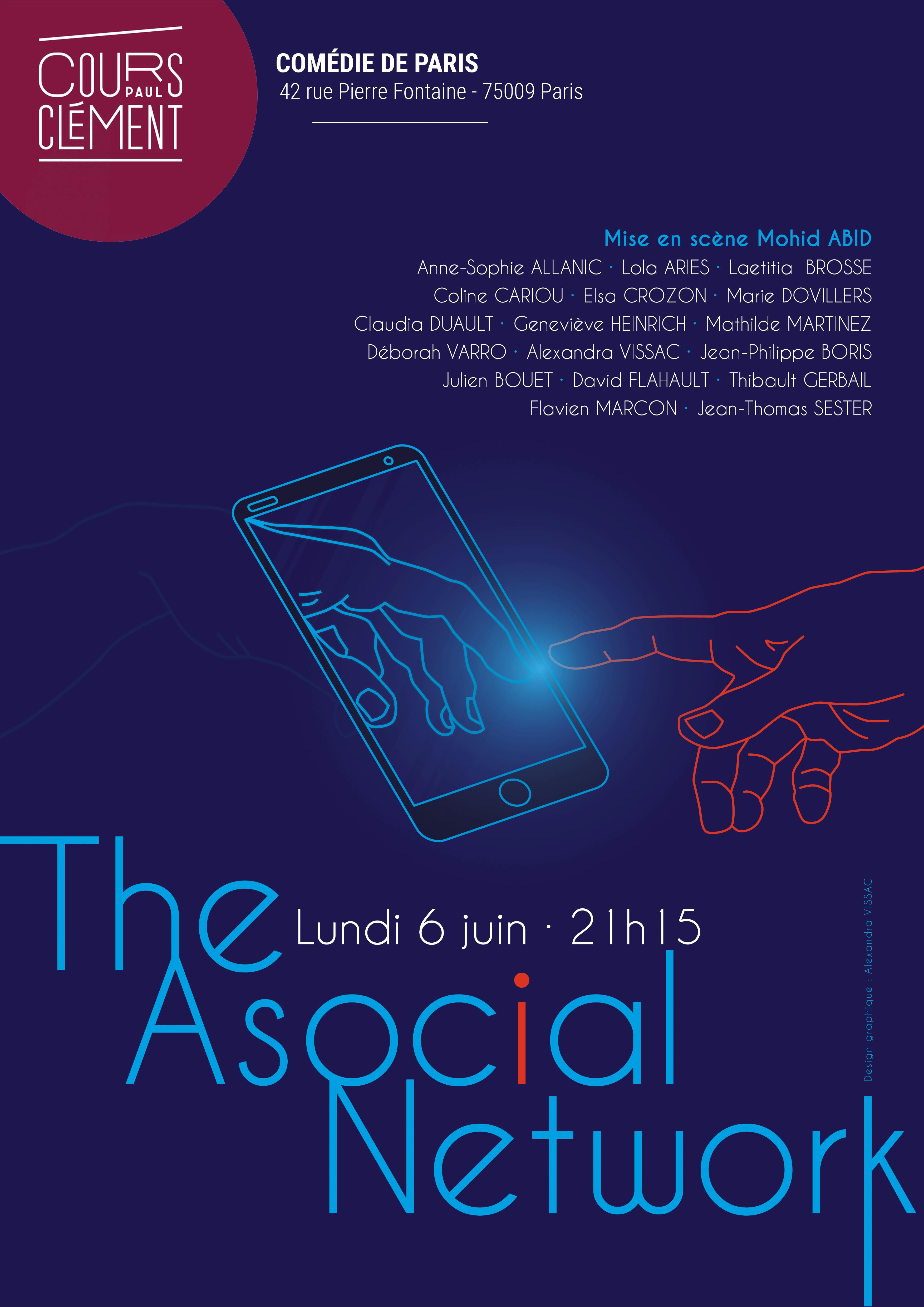 affiche spectacle the asocial network cours clément