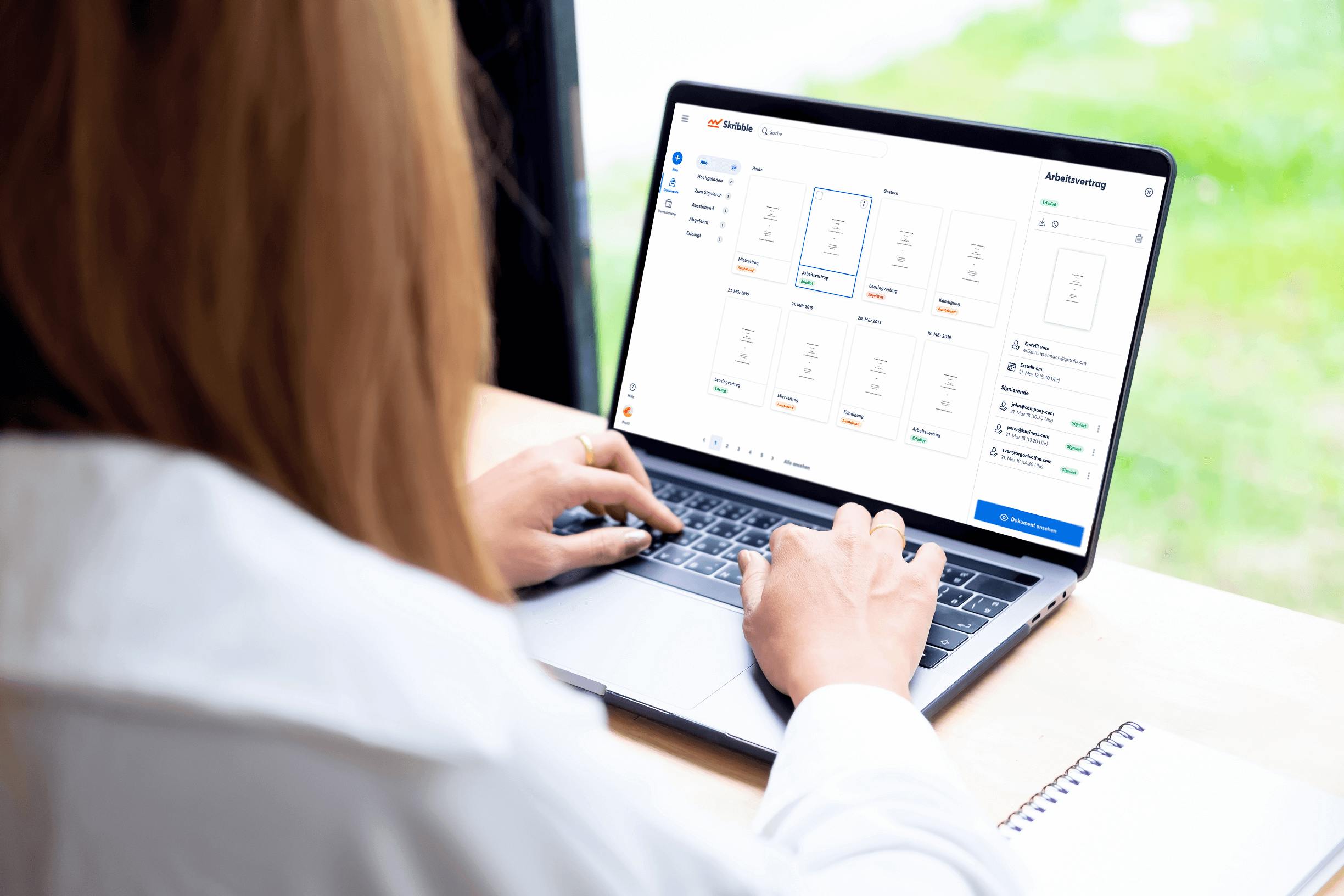 The digital signature reduces costs and enables a quick contract conclusion.