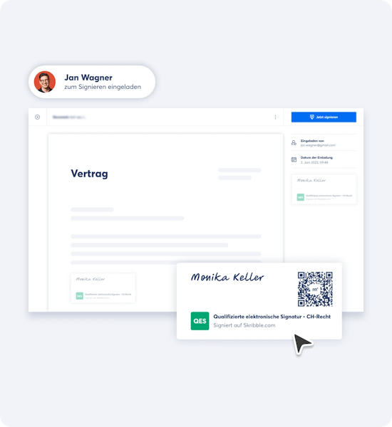 Intuitive use of Skribble as a provider of qualified electronic signature