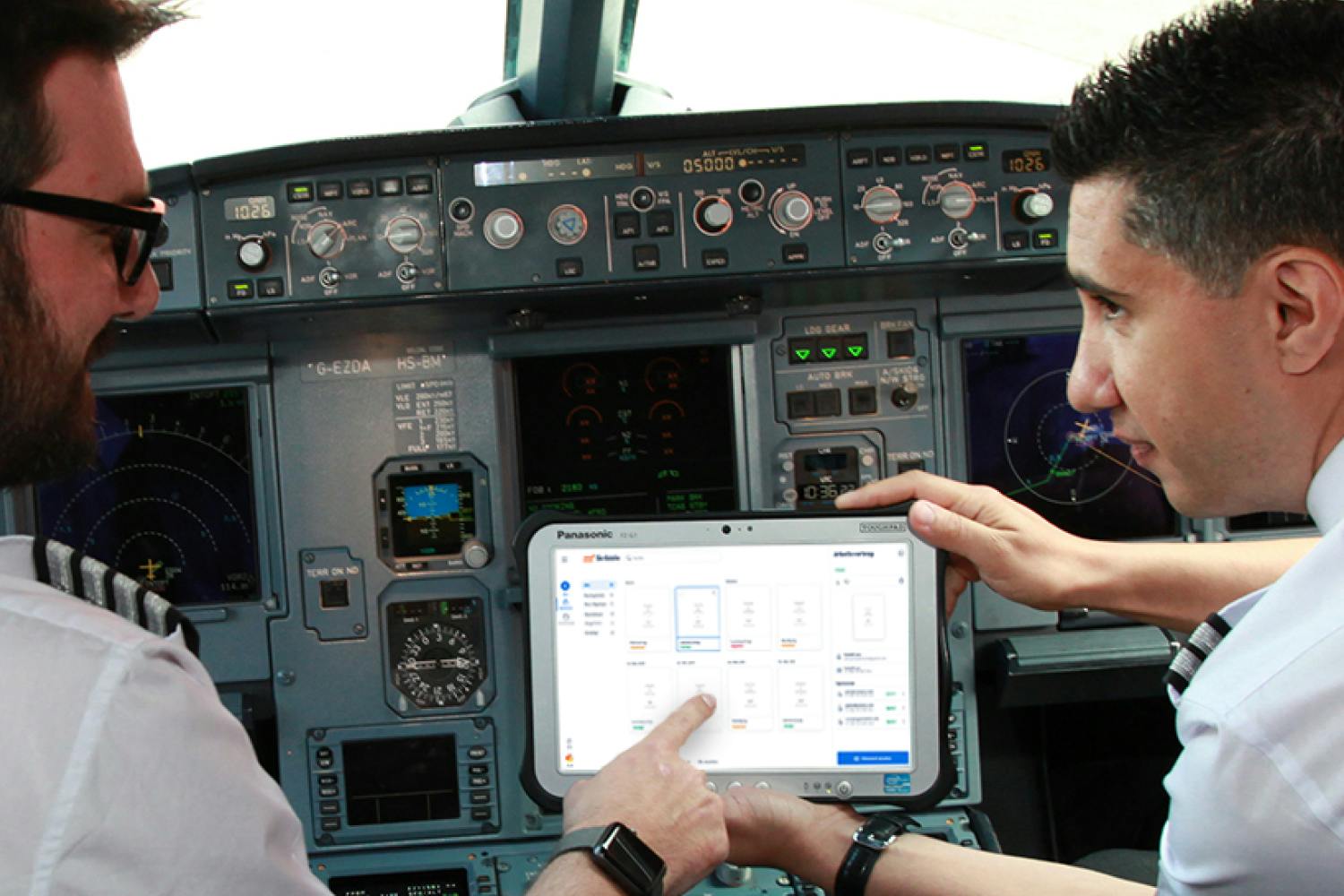 Pilots and cabin crew at easyJet work irregular hours, making it difficult to collect signatures (Source: easyJet)