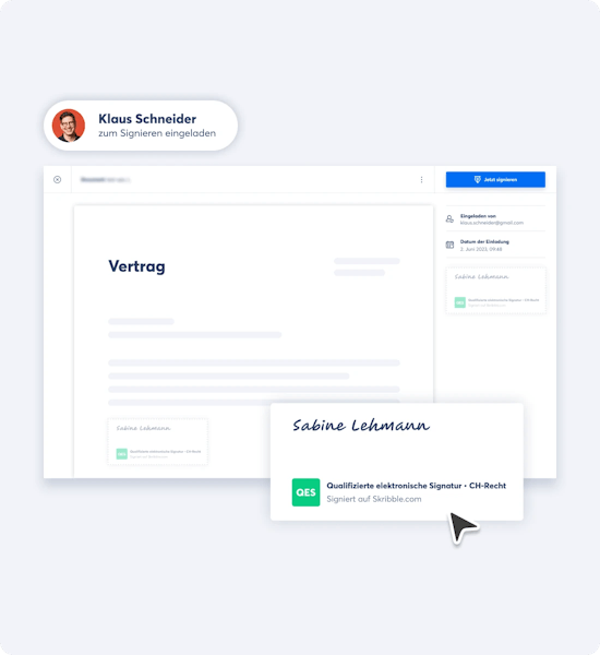 Intuitive Nutzung von Skribble als Anbieter für qualifizierte elektronische Signatur