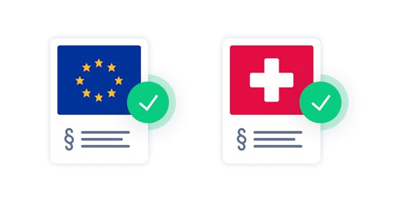 Skribble meets the requirements of Swiss and European legislation and is therefore legally valid throughout Europe. (Source: Skribble)