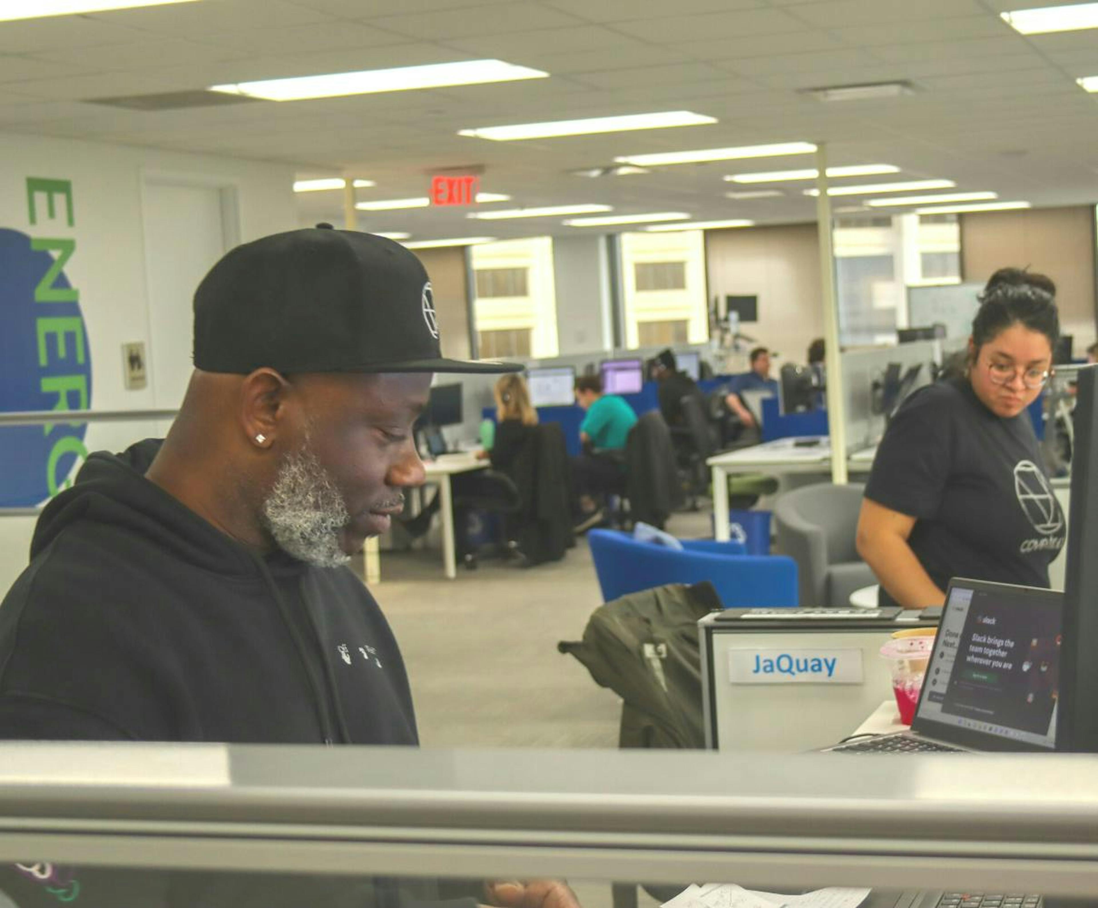 cove employee working at desk