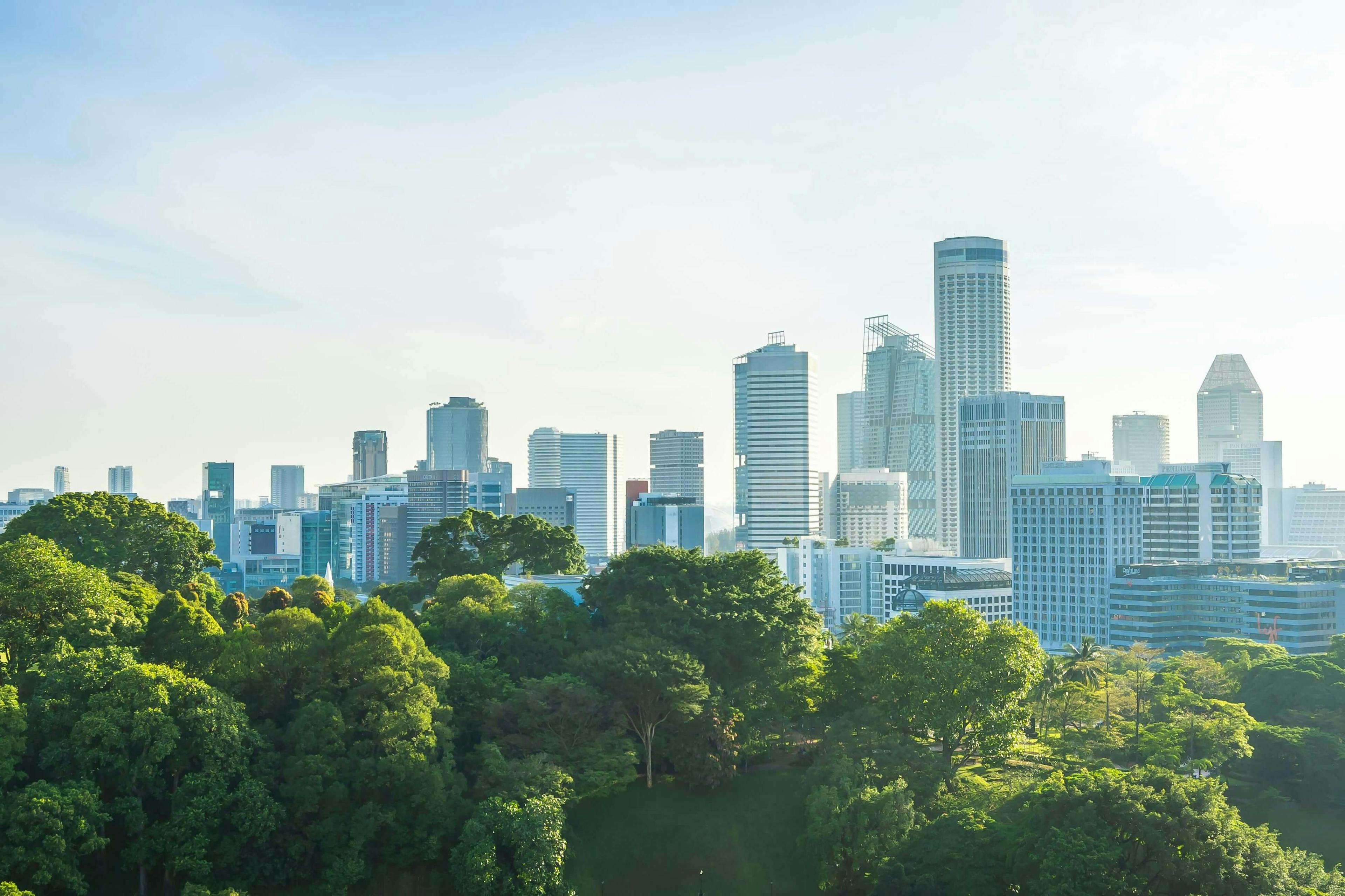 green city skyline