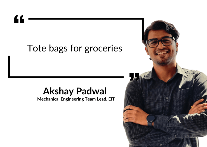 Akshay Padwal: tote bags for groceries