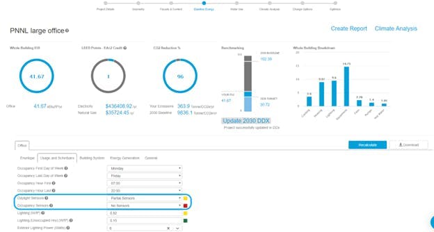 PNNL large office benchmarking and baseline - sensors