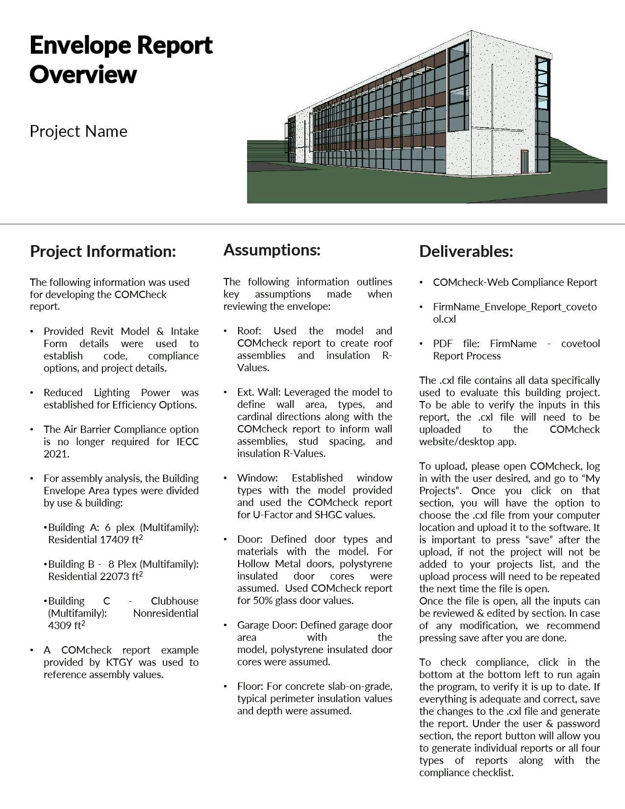 COMcheck Envelope Report Overview cove consulting services report