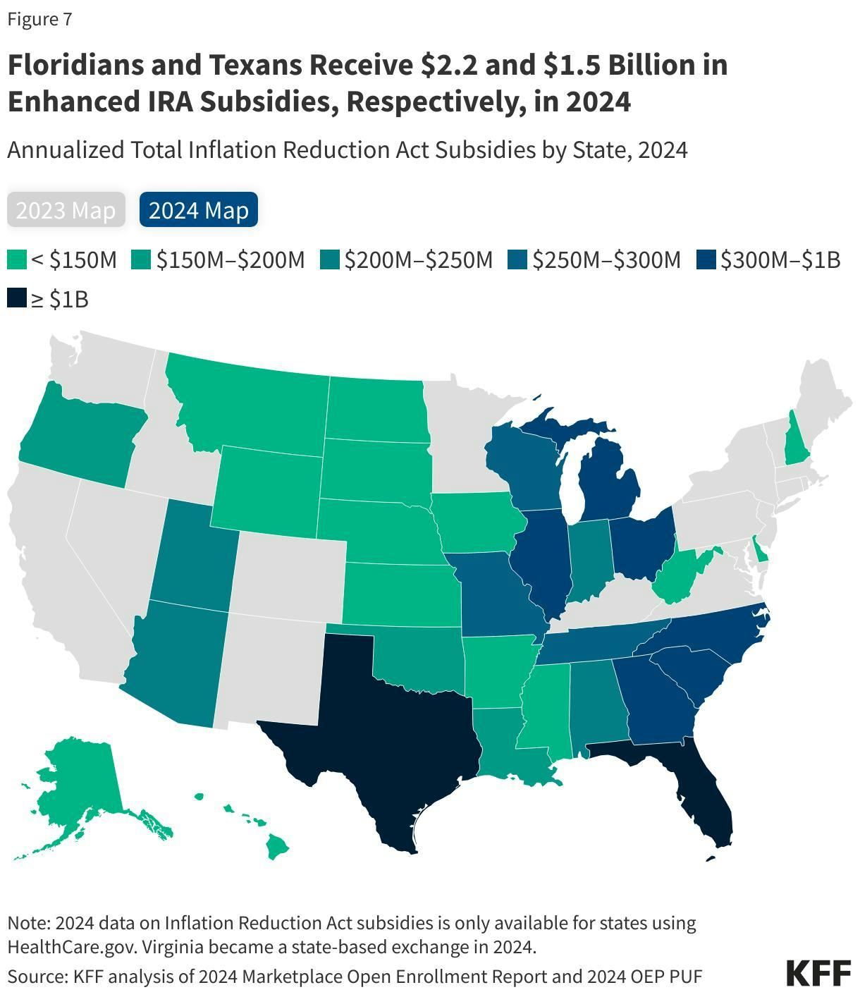 Annualized Total Inflation Reduction Act Subsidies by State, 2024