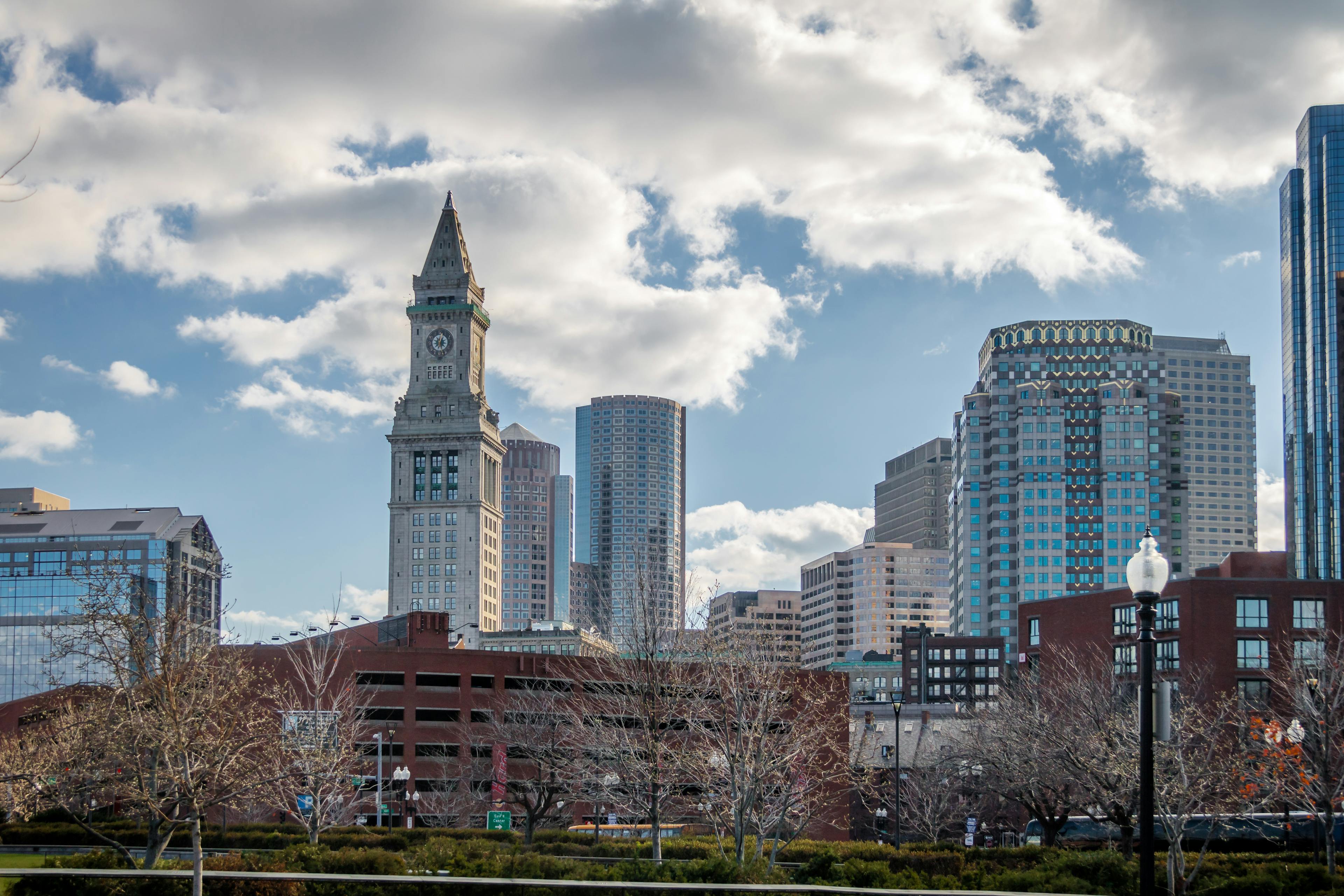 Boston Skyline and Custom House Clock Tower - Boston, Massachusetts