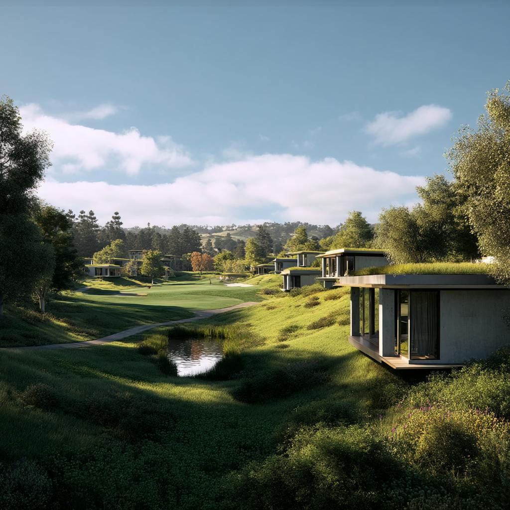  AI Golf Course Architecture with Mixed-Use and Affordable Housing