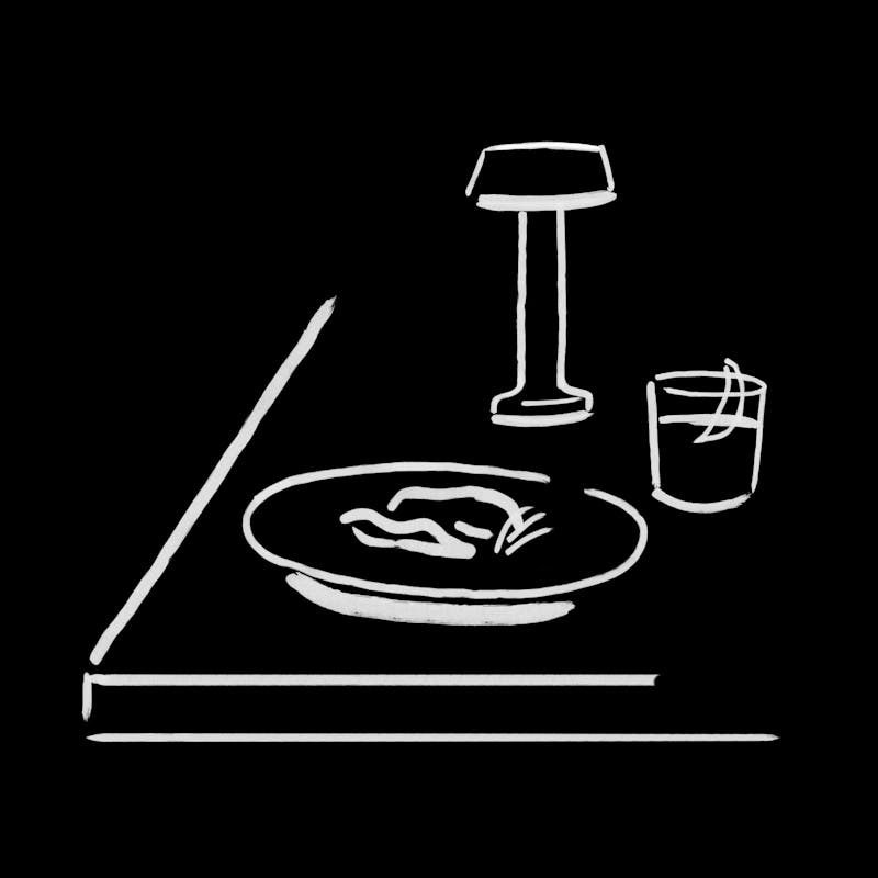 Night Restaurant Dining, Illustration by Charlotte Trounce for Covers