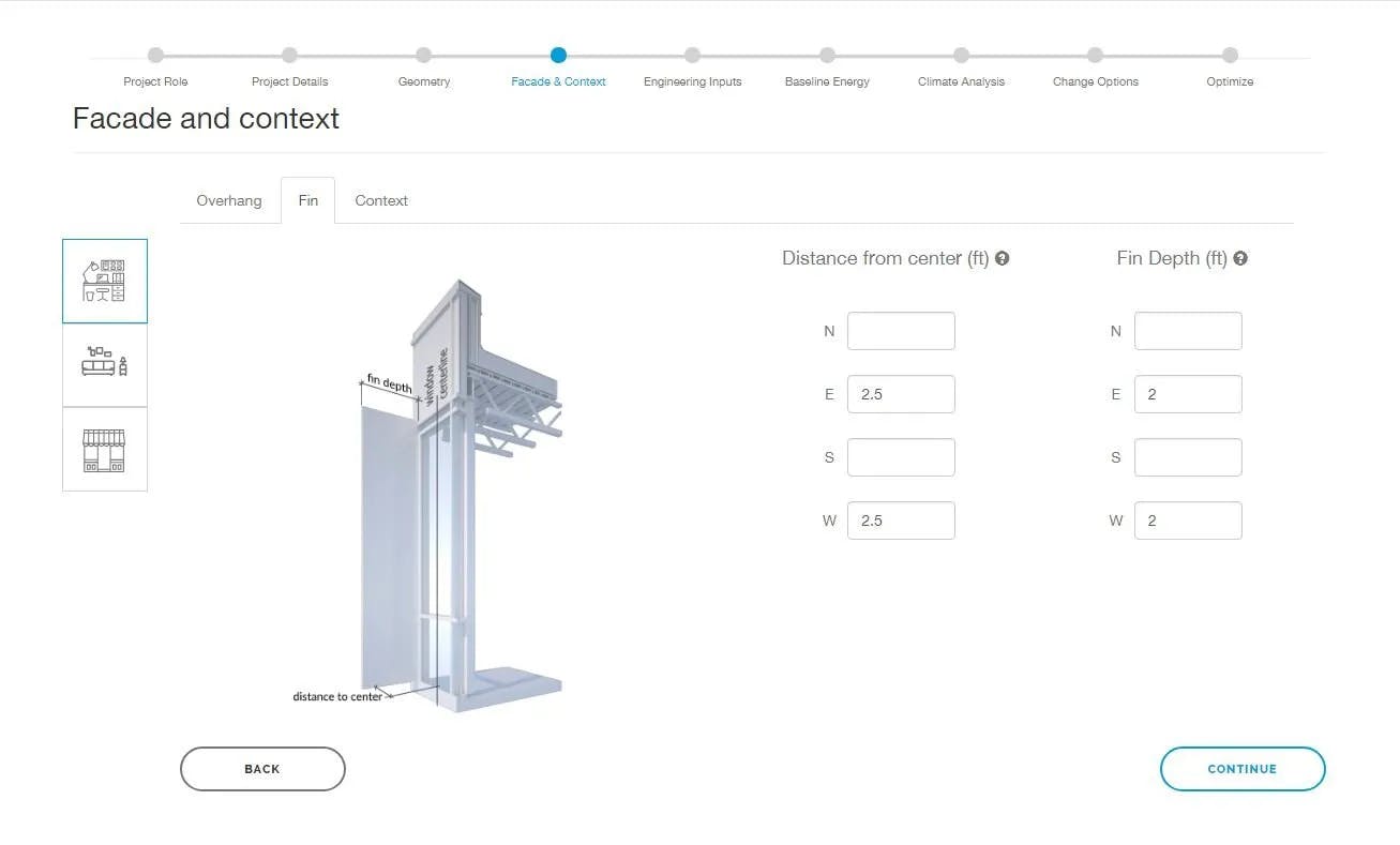 cove.tool interface with facade and context showing