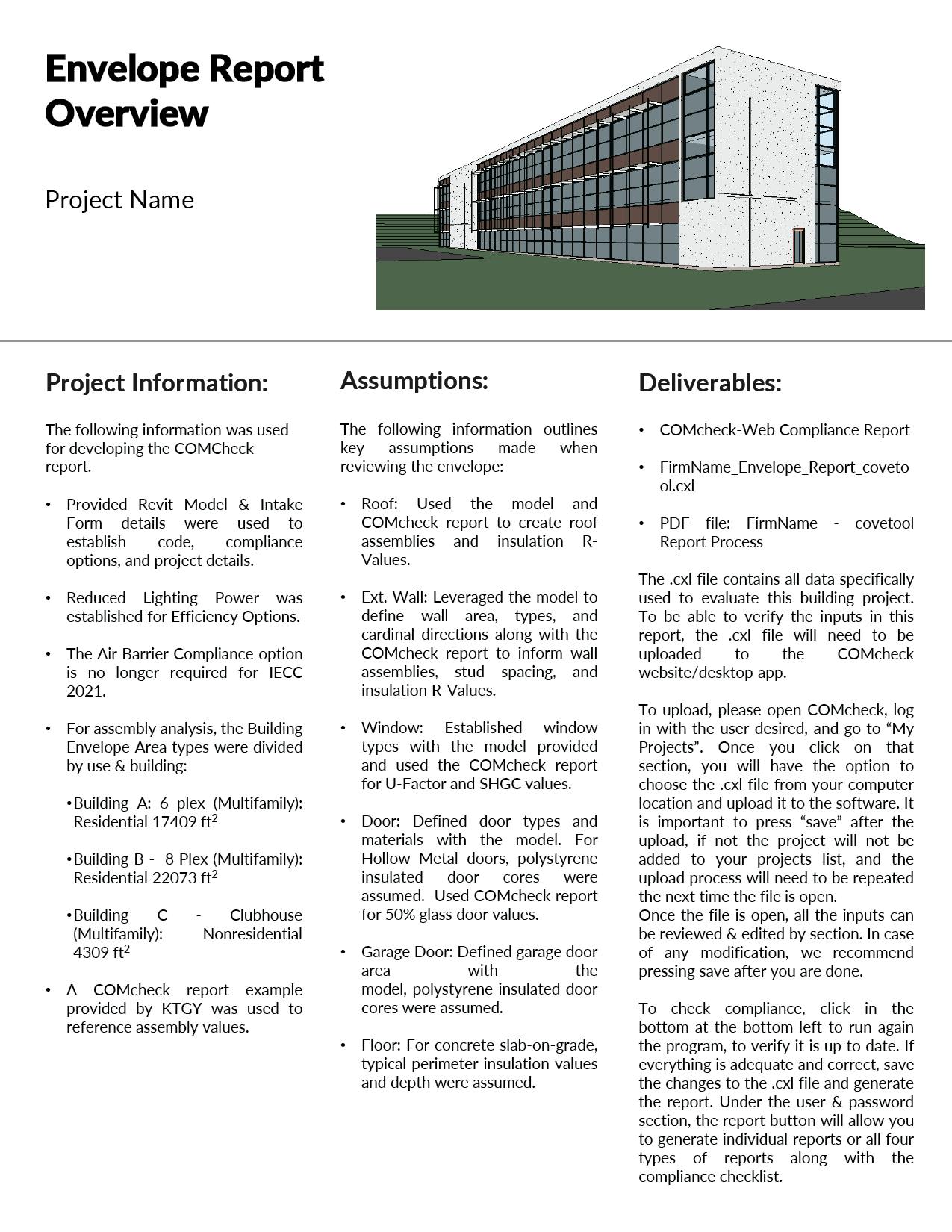 COMcheck Envelope Report Overview cove.tool consulting services report