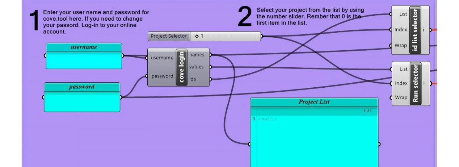 Starting a new Grasshopper Project with the cove.tool plugin