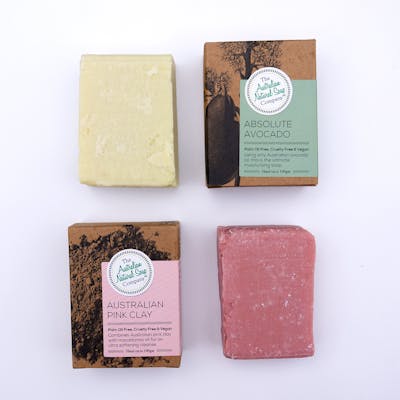 The Australian Natural Soap Company's Australian Pink Clay and Absolute Avocado Face Soap at Cow & Coconut