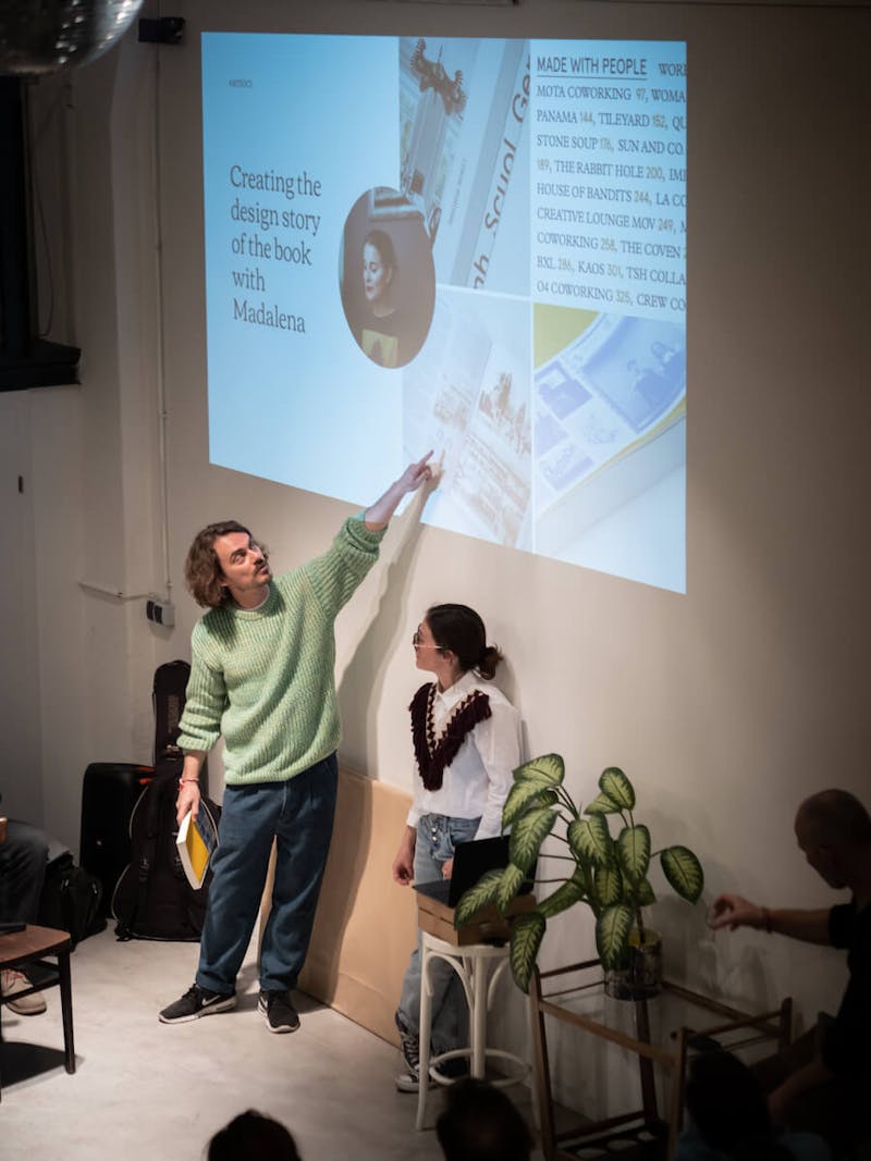 Pauline Roussel and Dimitar Inchev presenting at ROCHUSPARK Vienna