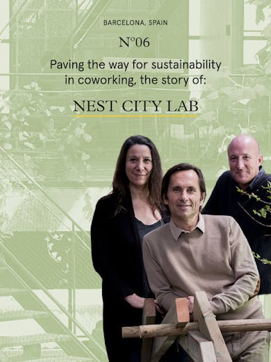 NEST CITY LAB sustainable coworking space in Barcelona, Spain.
