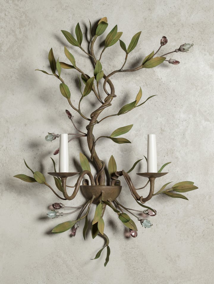 Cox-London-Furniture-Lighting-and-Art-Studio-CPW27-Olive Leaf Wall Light-Double Sconce-03