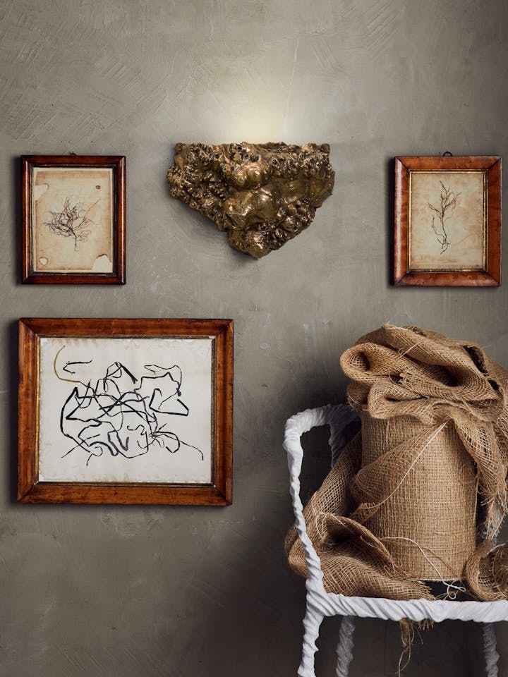 Cox-London-Furniture-Lighting-and-Art-Studio-CPW40 Bronze Burr Wall Light - 01