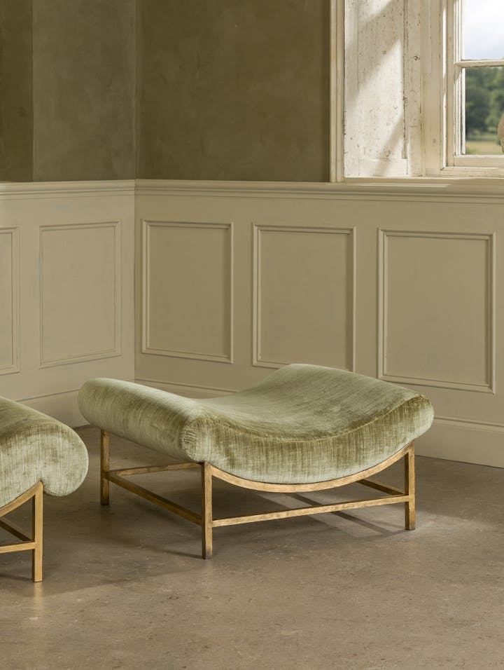 Cox-London-Furniture-Lighting-and-Art-Studio-Thibier-Ottoman-(fern-velvet-and-gold)-01
