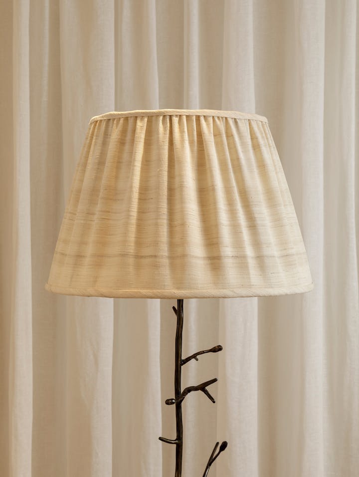 Cox-London-Furniture-Lighting-and-Art-Studio-BS1 Large Gathered Raw Silk Shade-02