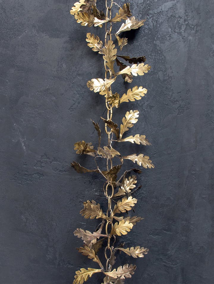 Cox-London-Furniture-Lighting-and-Art-Studio-Golden Oak Leaf Decorated Chain-01