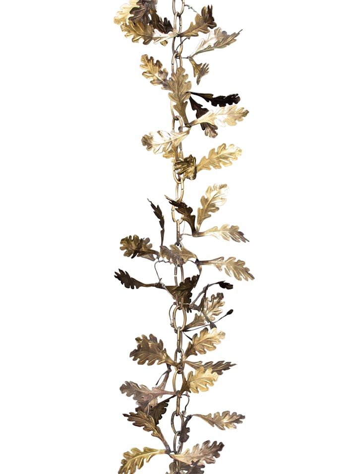 Cox-London-Furniture-Lighting-and-Art-Studio-Golden Oak Leaf Decorated Chain-02 copy