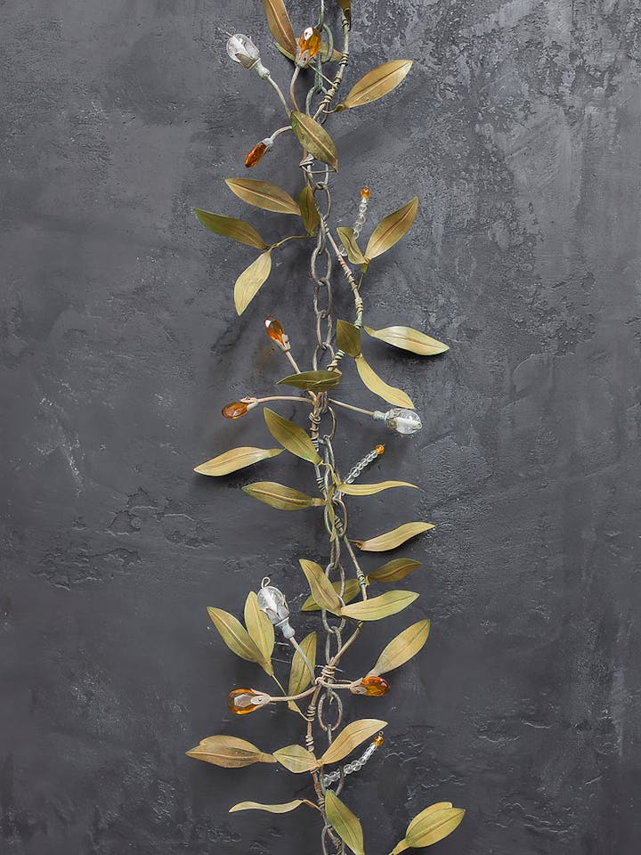 Cox-London-Furniture-Lighting-and-Art-Studio-Olive Leaf and Glass Decorated Chain-01