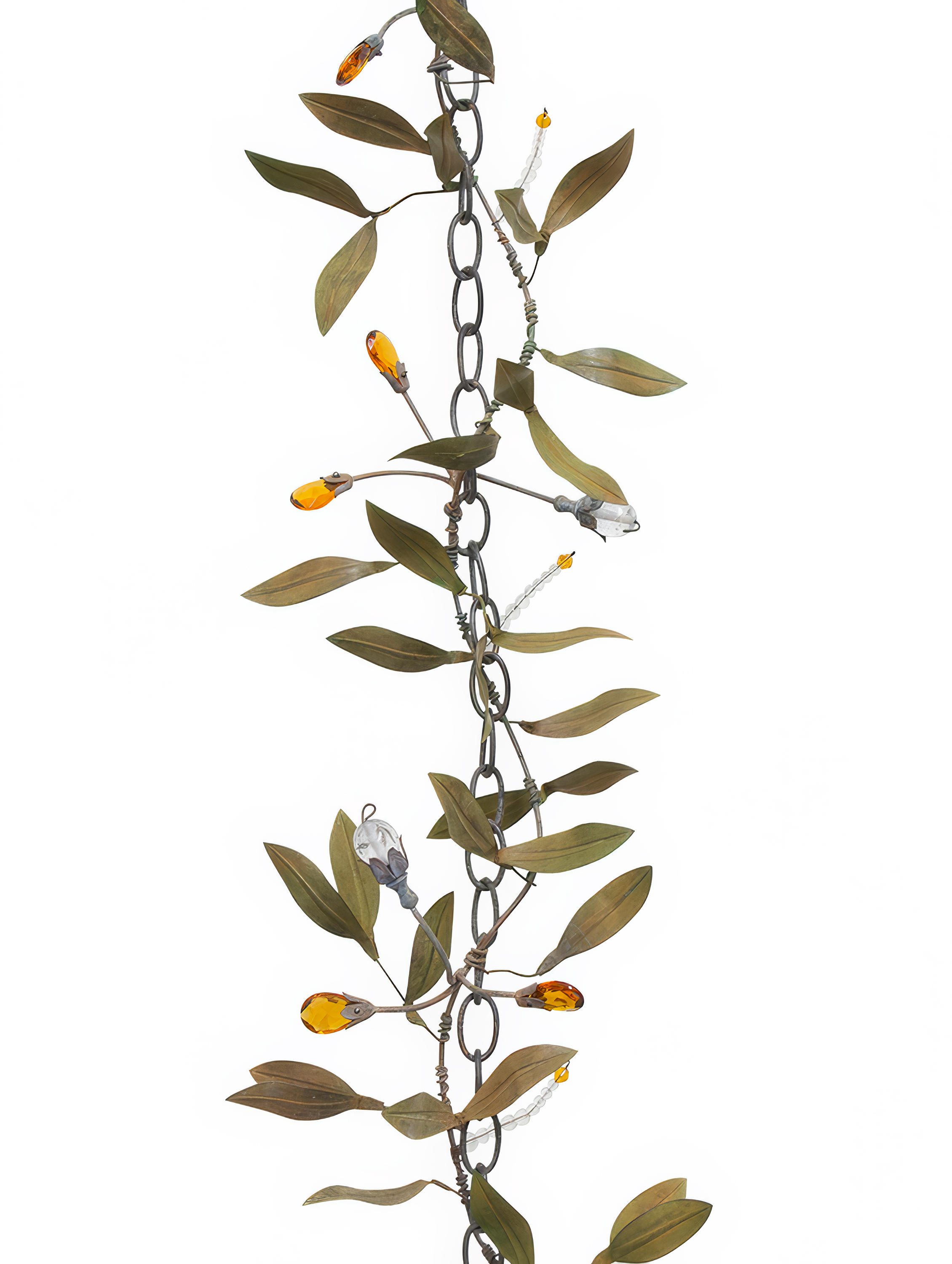 Cox-London-Furniture-Lighting-and-Art-Studio-Olive Leaf and Glass Decorated Chain-02