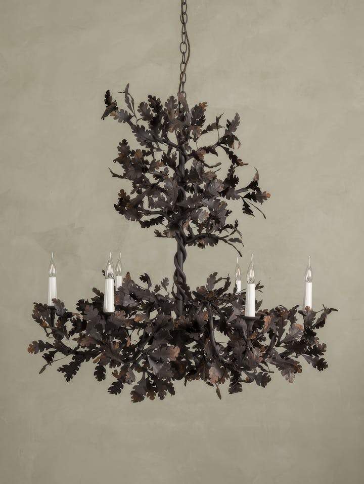 Cox-London-Furniture-Lighting-and-Art-Studio-CPC35-Petite Oak Chandelier-Bronzed Iron-03
