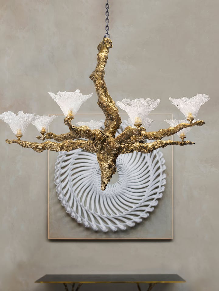 Cox-London-Furniture-Lighting-and-Art-Studio-CPC13-Magma Chandelier-Polished Bronze-01