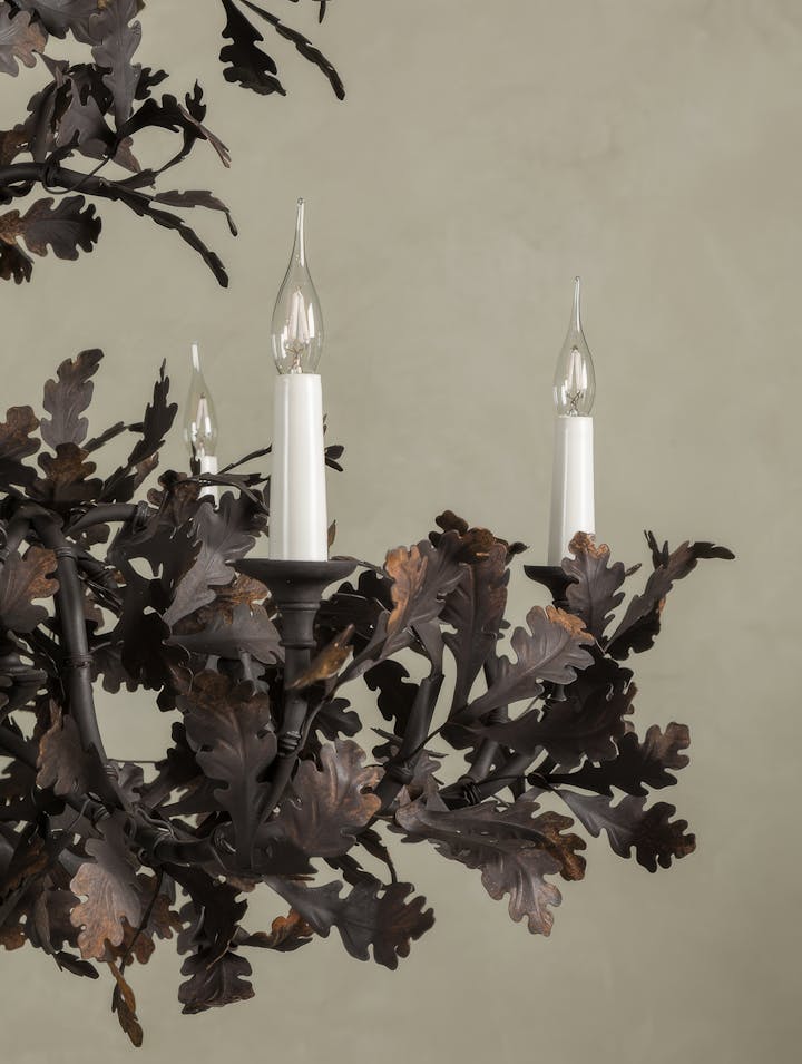 Cox-London-Furniture-Lighting-and-Art-Studio-CPC35-Petite Oak Chandelier-Bronzed Iron-04